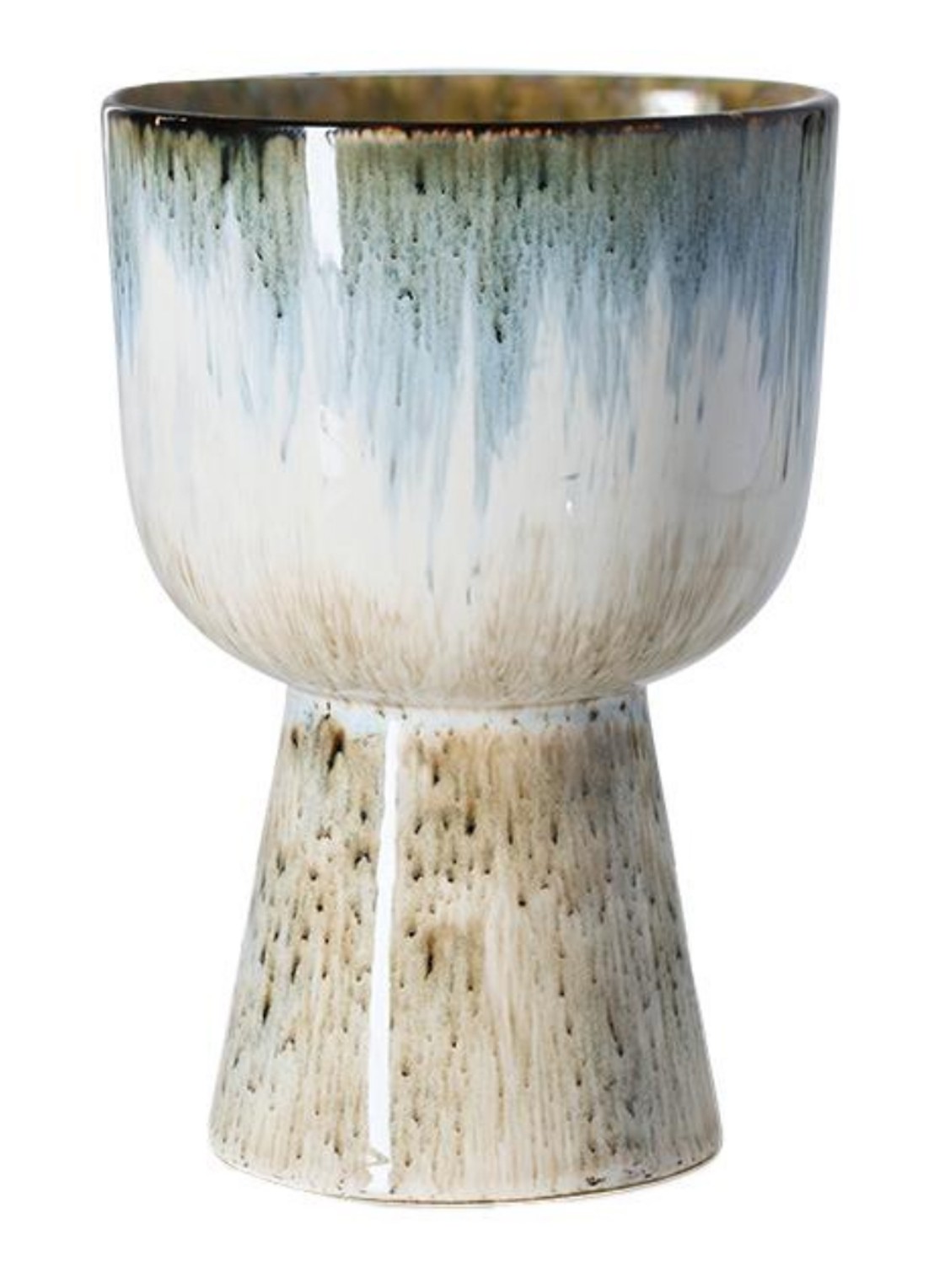 HKliving Retro bloempot voor binnen Ø16 cm - voorkant grijs