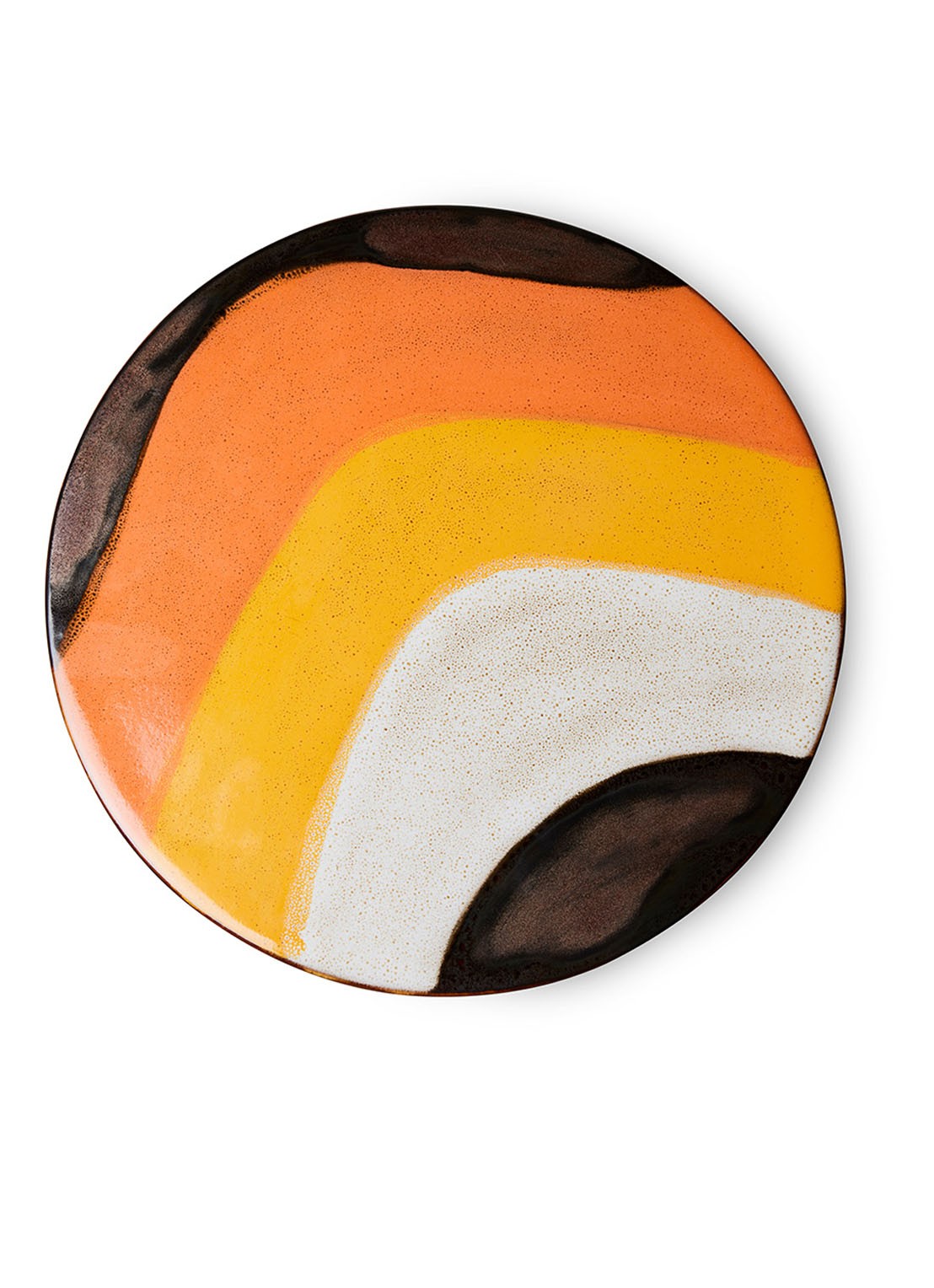 HKliving Retro Wave taartplateau 21 cm - detail 3 multicolor