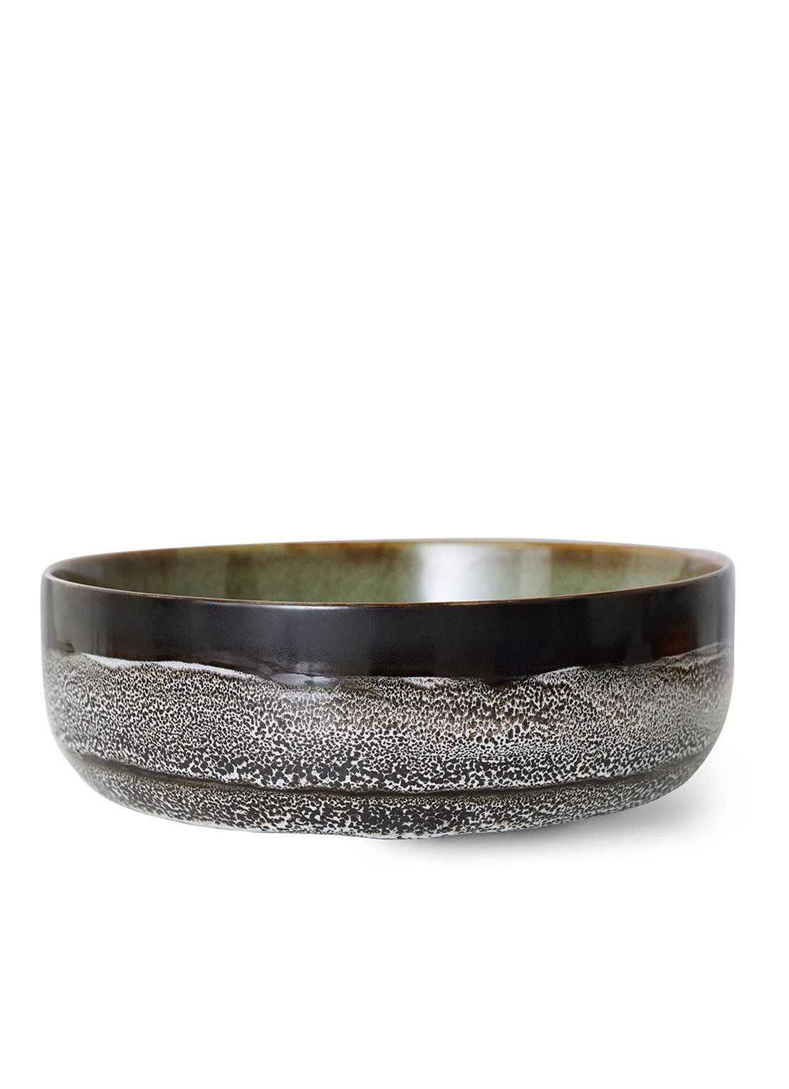 HKliving Rock On saladekom 25 cm - voorkant 5 antraciet