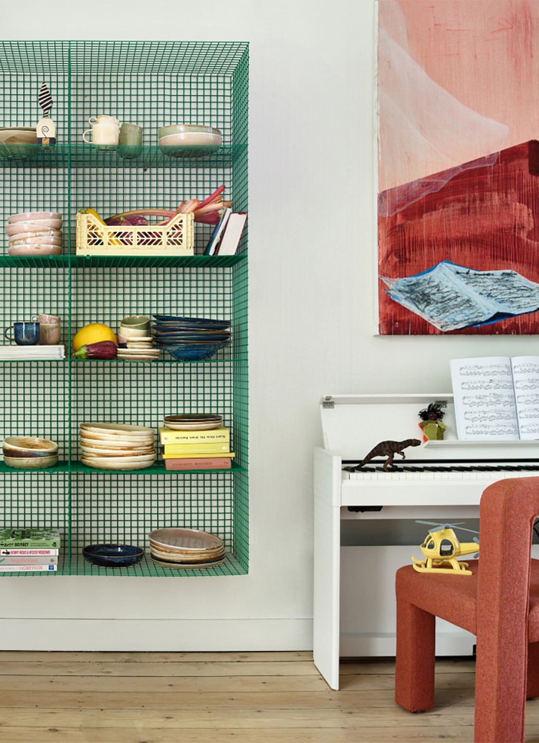 HKliving Rustic diep bord 21 cm - detail 5 zalmroze