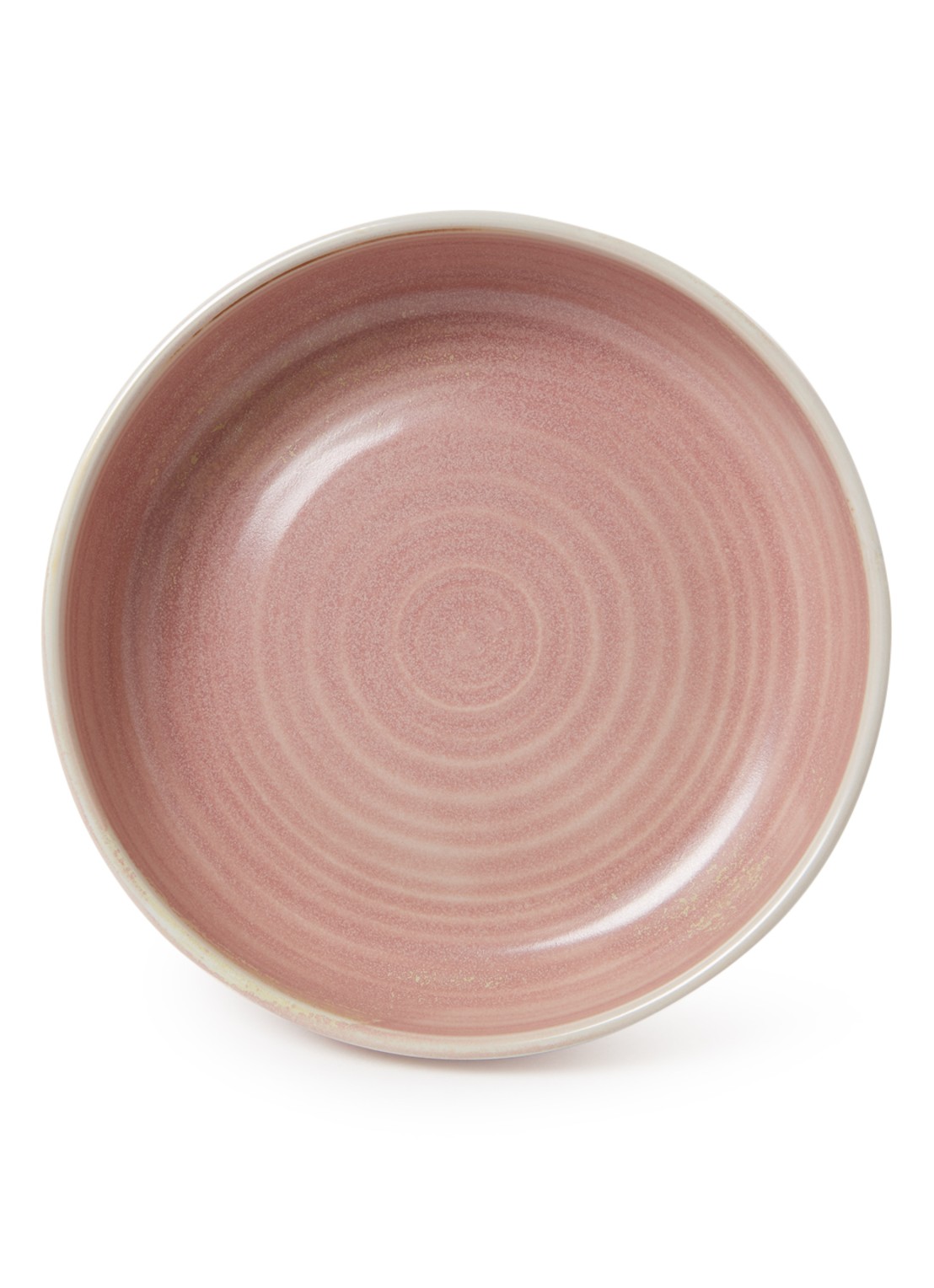 HKliving Rustic diep bord 21 cm - voorkant zalmroze