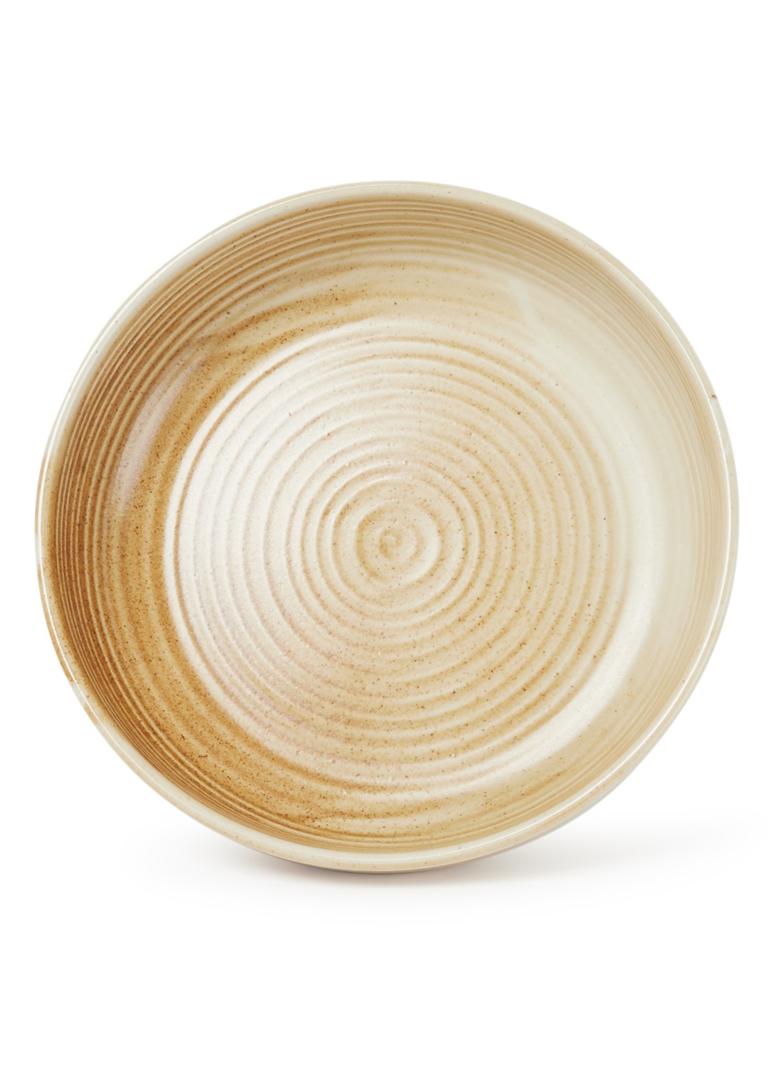 HKliving Rustic diep bord 22 cm - voorkant zand