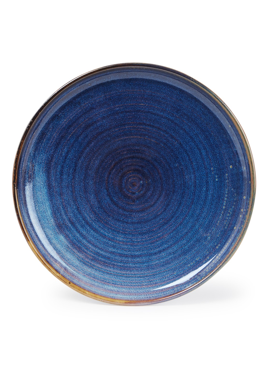 HKliving Rustic dinerbord 26,5 cm - voorkant 3 indigo