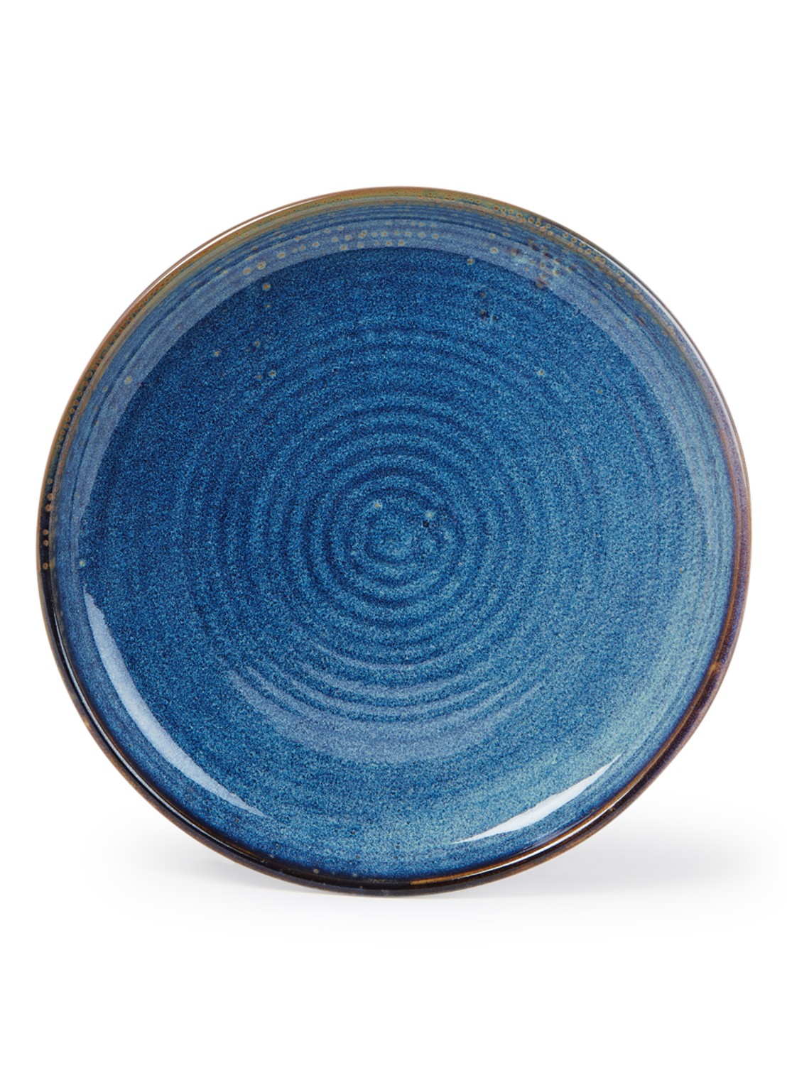 HKliving Rustic ontbijtbord 20,5 cm  - voorkant 3 indigo