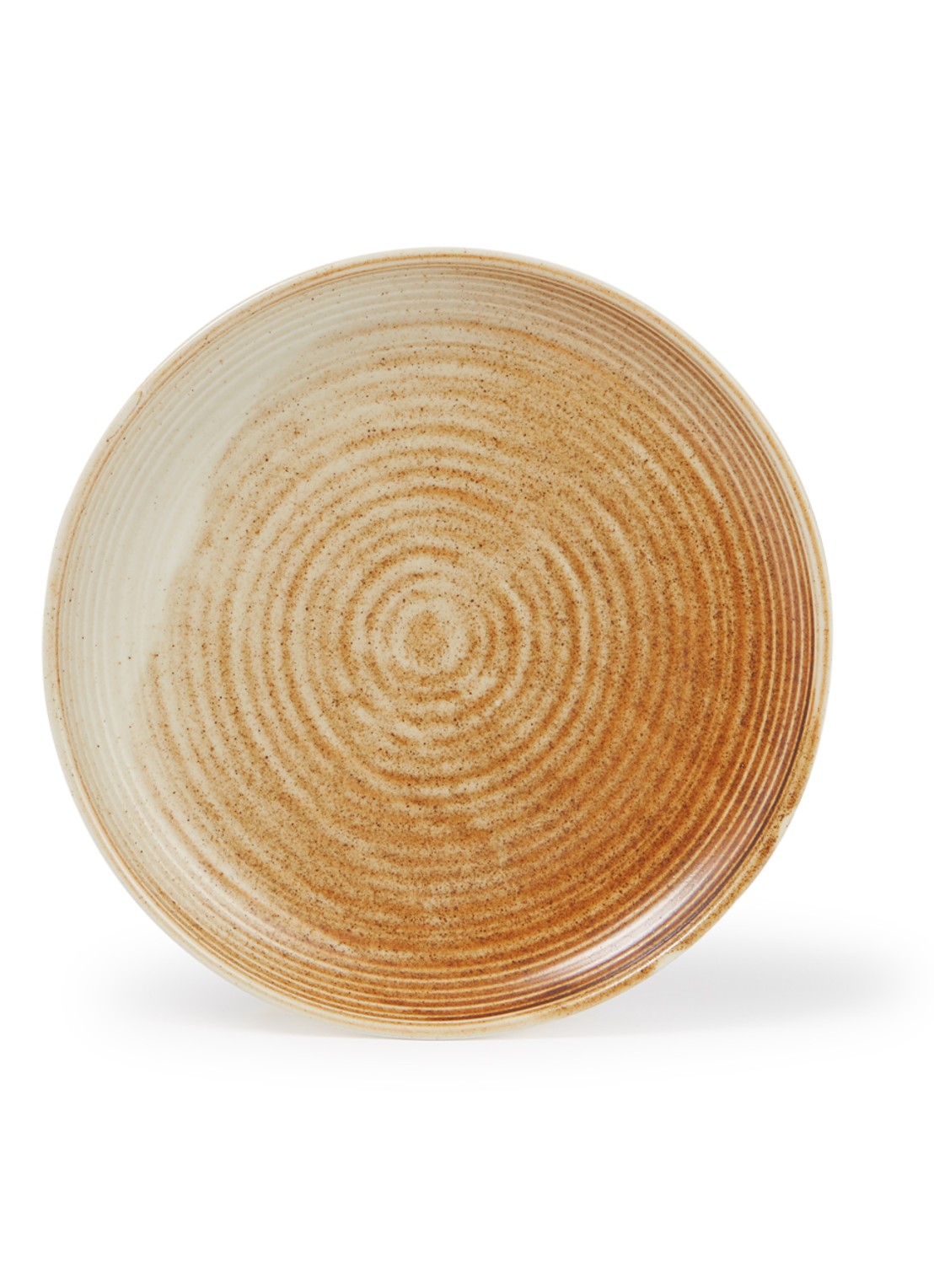 HKliving Rustic ontbijtbord 20,5 cm  - voorkant 3 donkeroranje