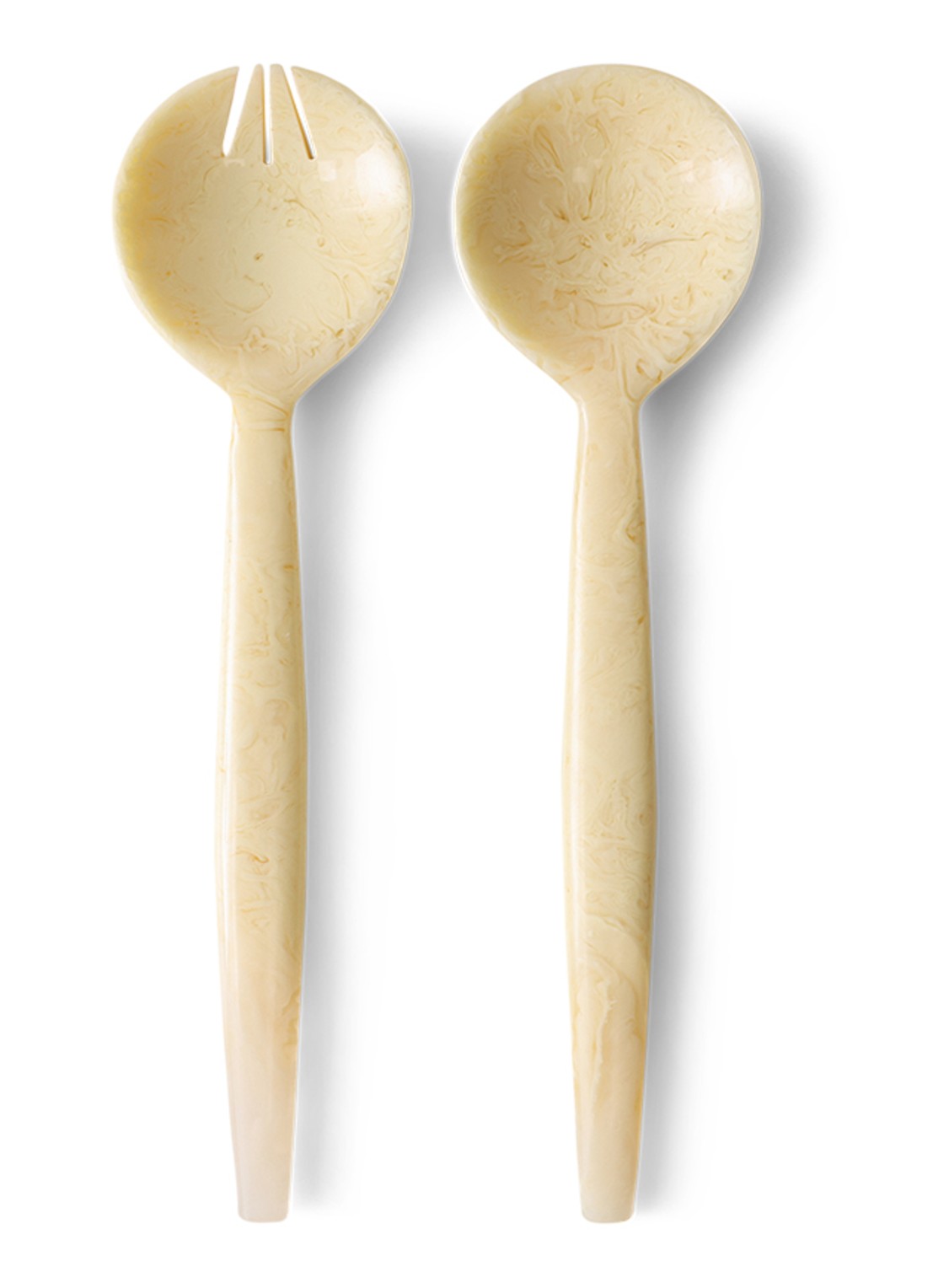HKliving Saladebestek 2-delig - voorkant beige