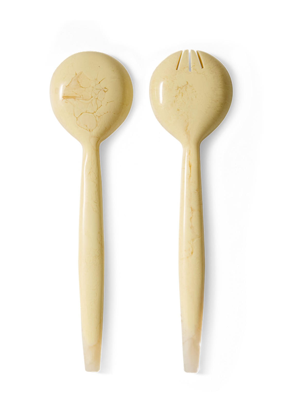 HKliving Saladebestek 2-delig - voorkant 2 beige