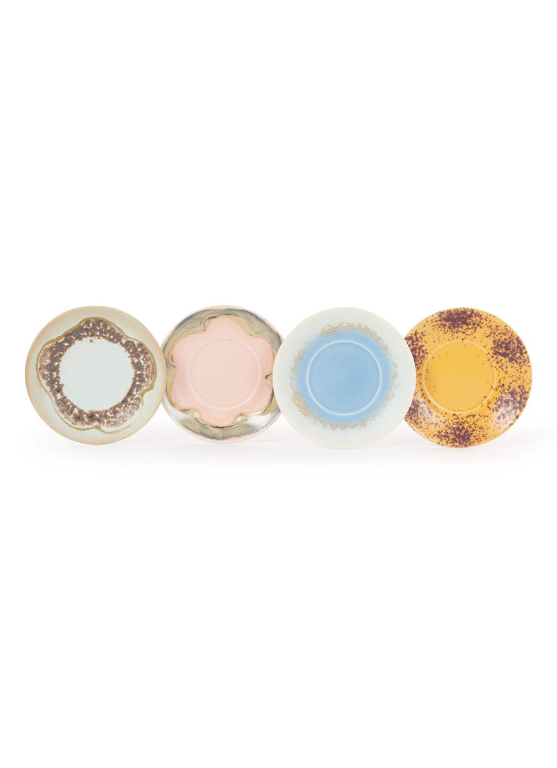 HKliving Schotel 11,5 cm set van 4 - voorkant 2 blauw