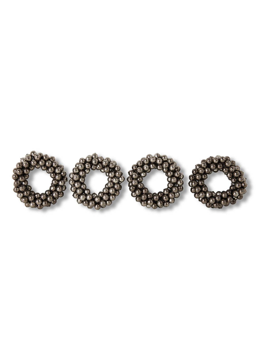 HKliving Servetringen set van 4 - detail zilver