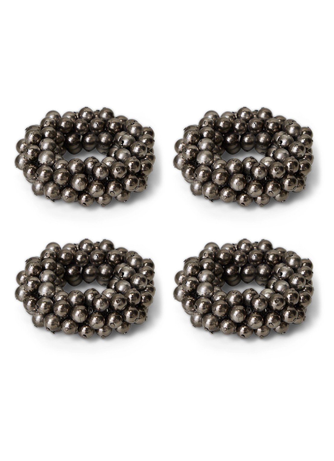 HKliving Servetringen set van 4 - detail 2 zilver