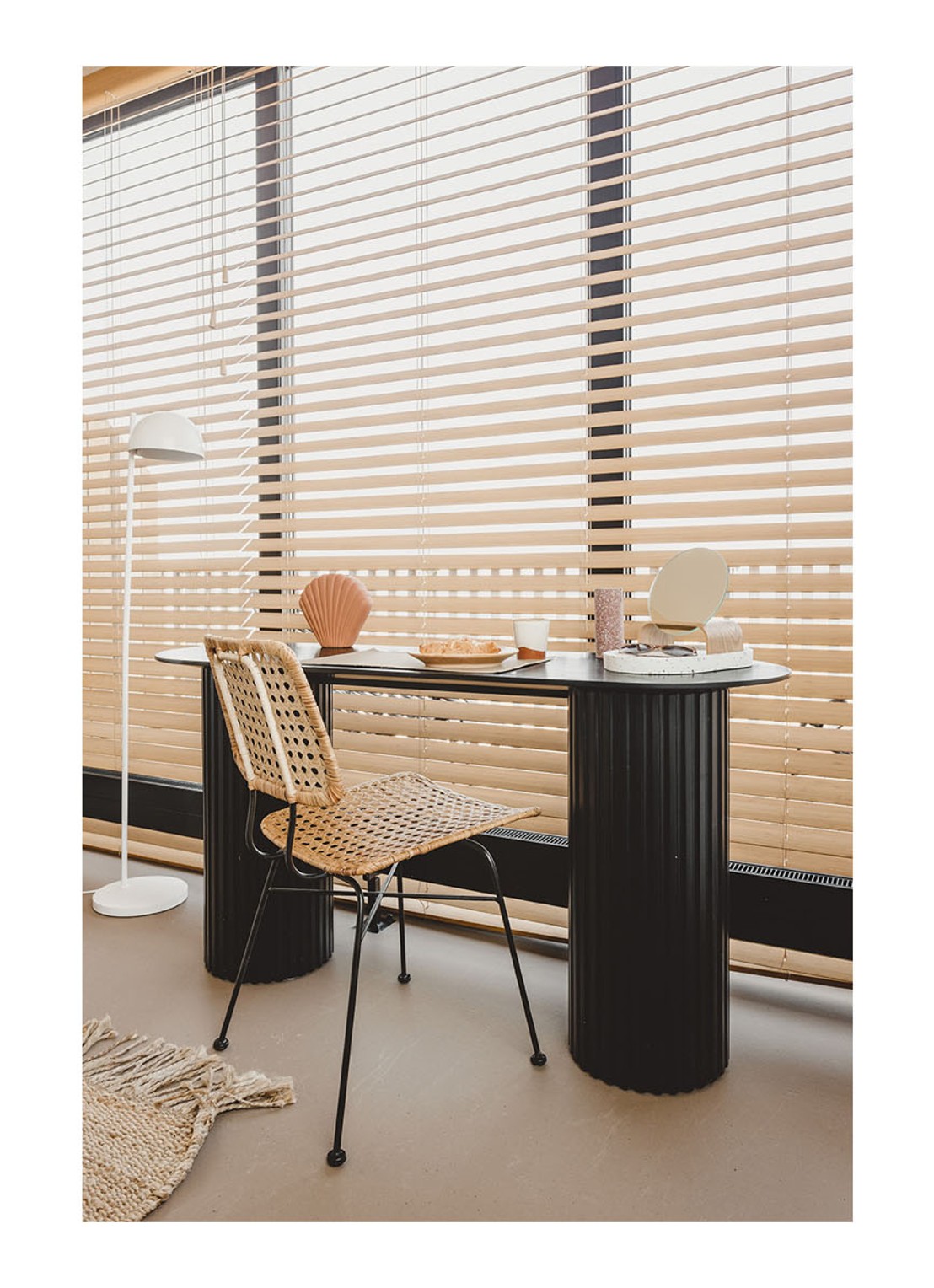 HKliving Shell L vaas 22 cm - detail 5 roodbruin