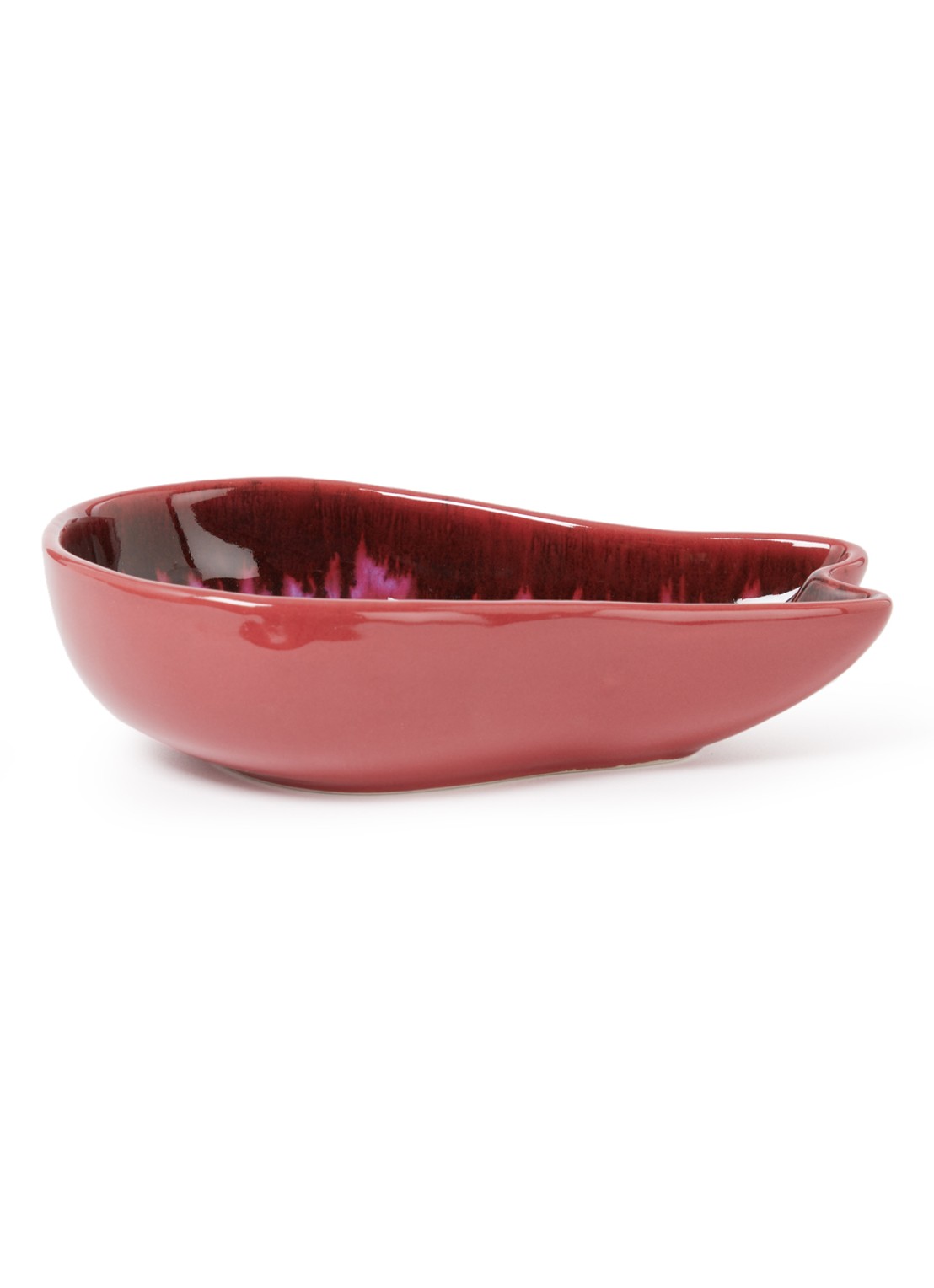 HKliving Shell serveerschaal 17 cm - voorkant bordeauxrood