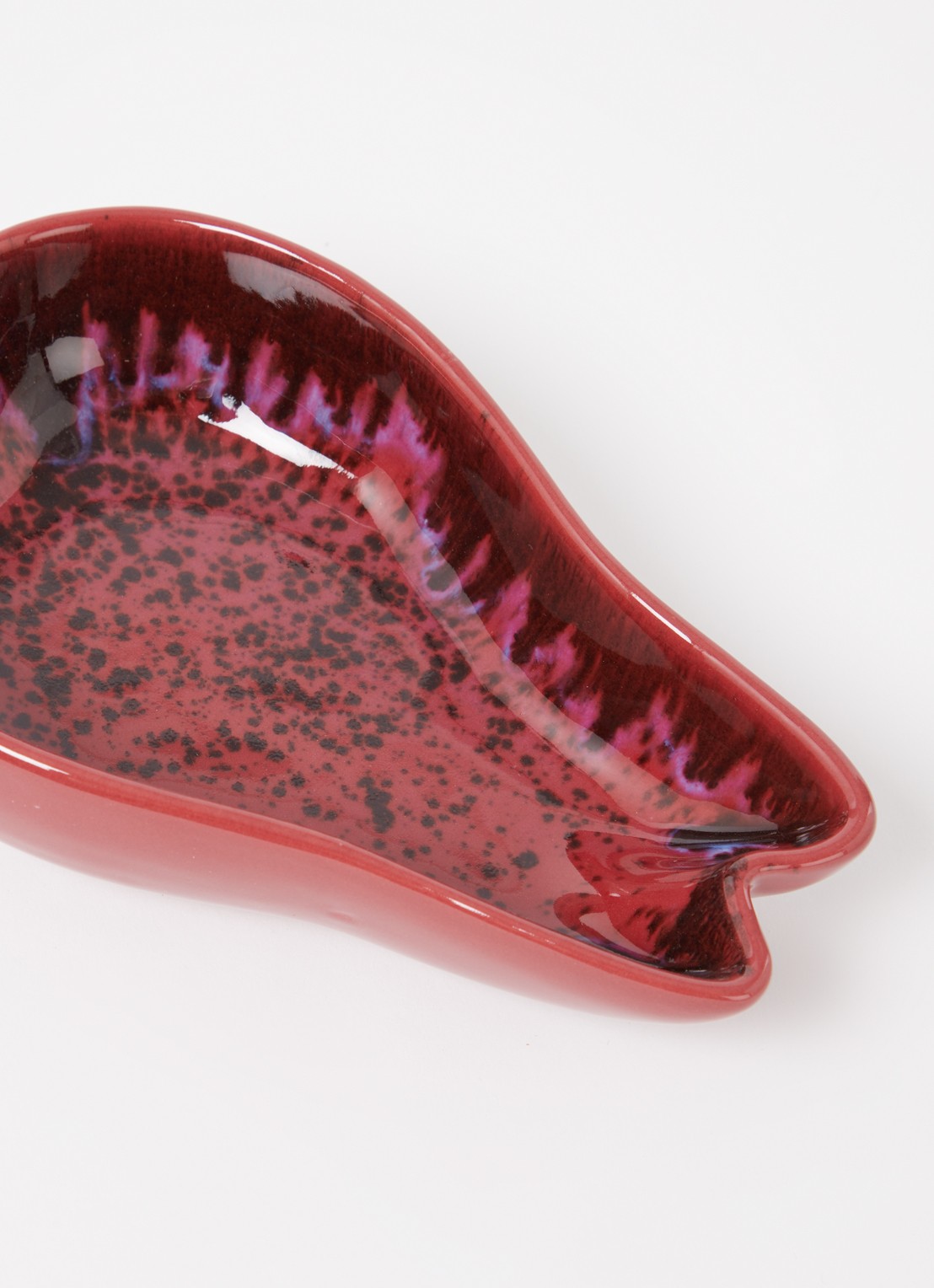 HKliving Shell serveerschaal 17 cm - voorkant 2 bordeauxrood