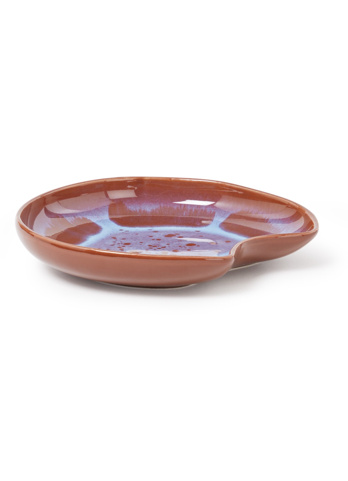 HKliving Shell serveerschaal 21 cm - voorkant kastanjebruin
