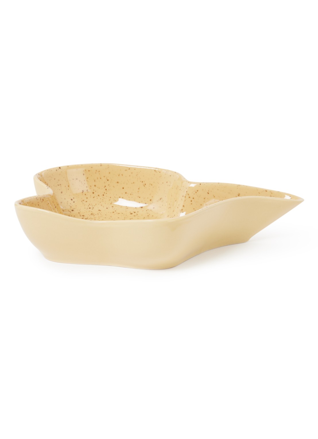 HKliving Shell serveerschaal 30 cm - voorkant okergeel