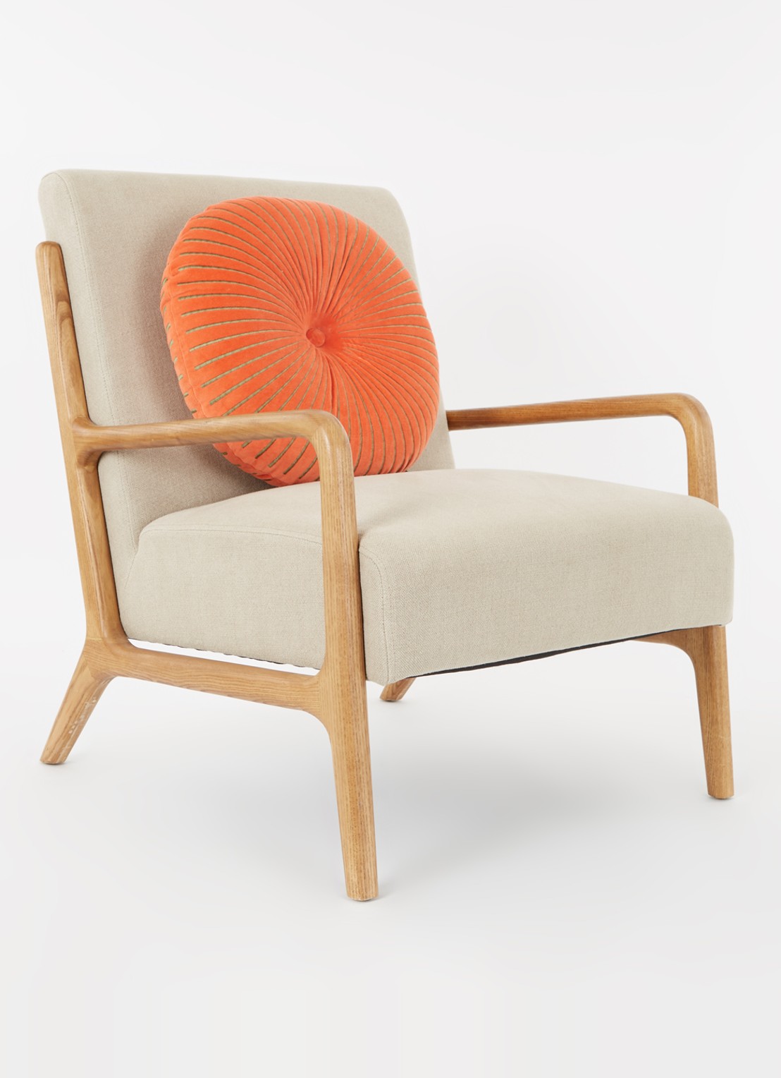HKliving Sierkussen 50 x 12 cm - voorkant 4 oranje