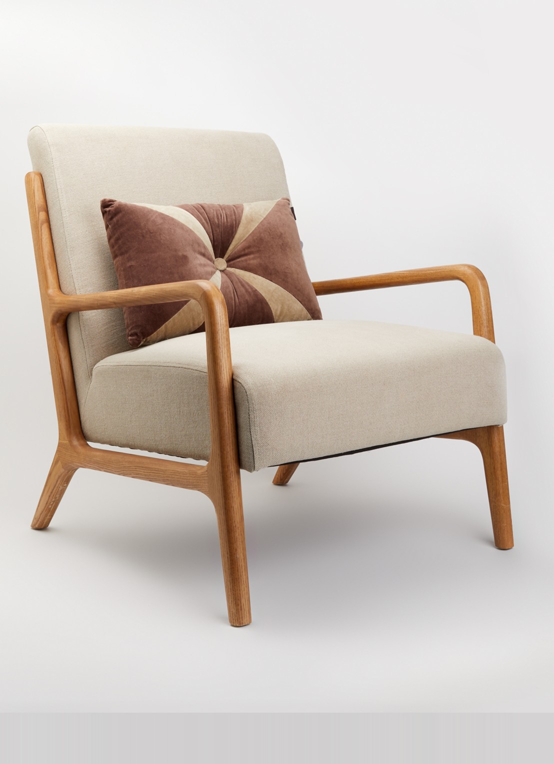 HKliving Sierkussen 50 x 30 cm  - voorkant 4 bruin