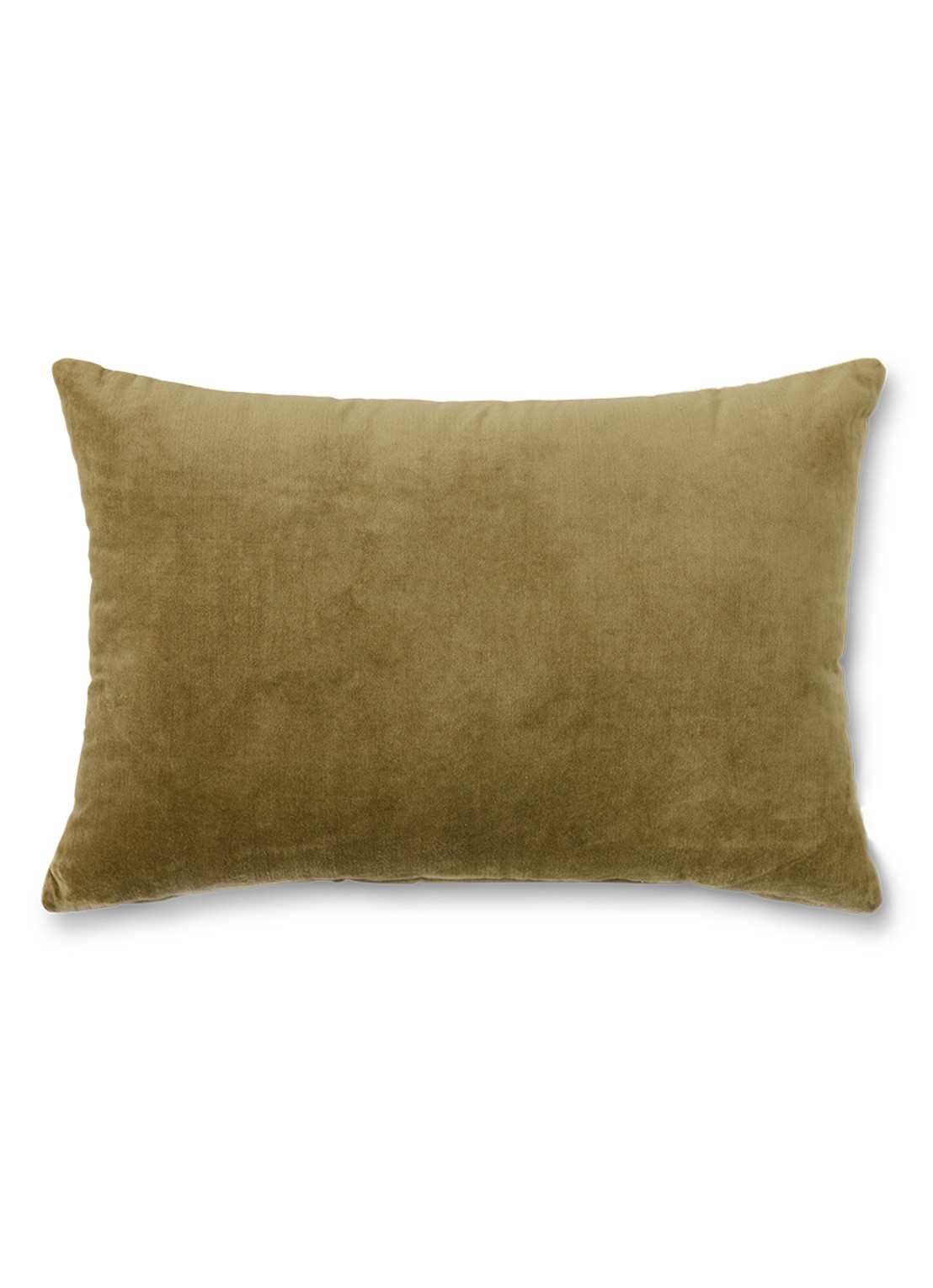 HKliving Sierkussen van fluweel 60 x 40 cm - voorkant legergroen