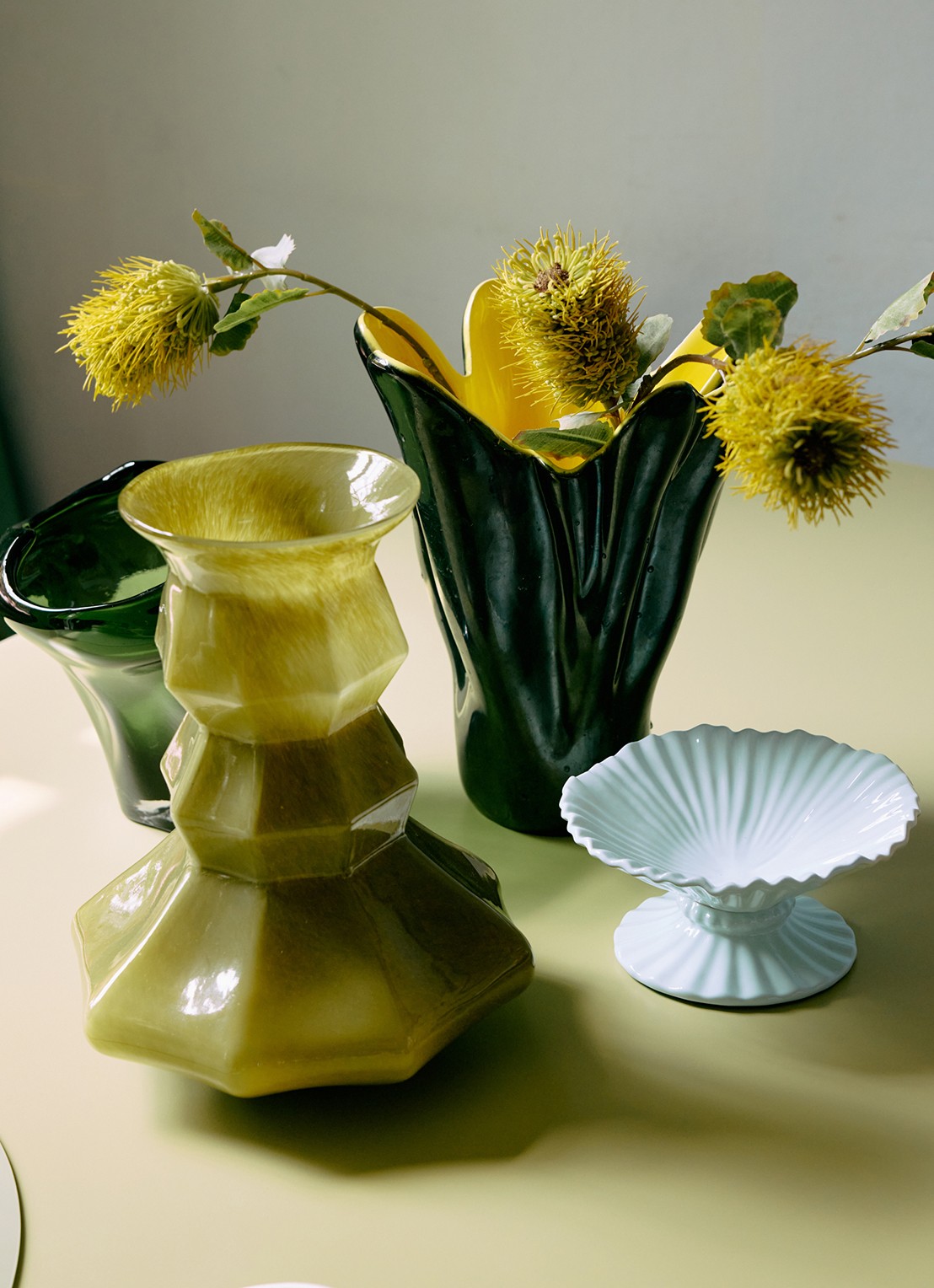 HKliving Silhouette vaas - detail 4 groen