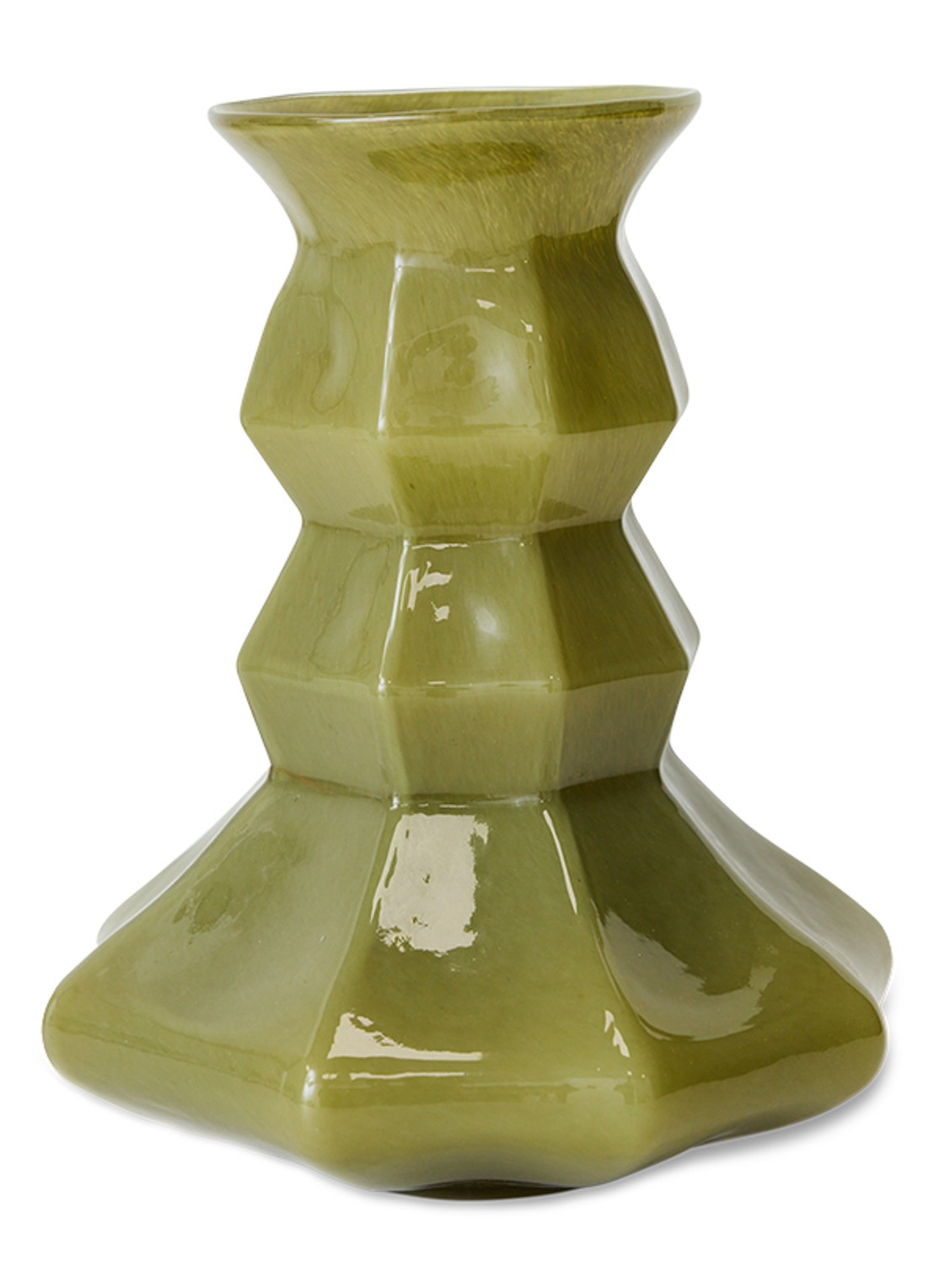 HKliving Silhouette vaas - voorkant groen