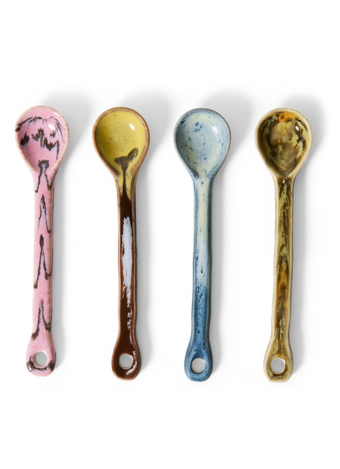 HKliving Sketch M lepel set van 4 - voorkant geel