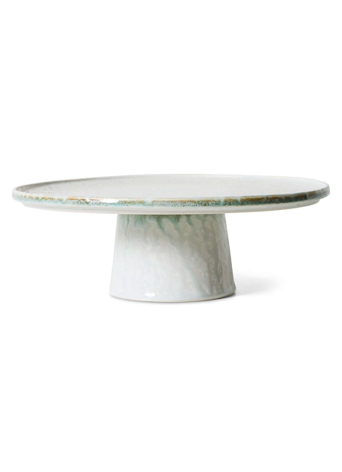 HKliving Smudge M taartplateau 26 cm - voorkant 4 lichtblauw