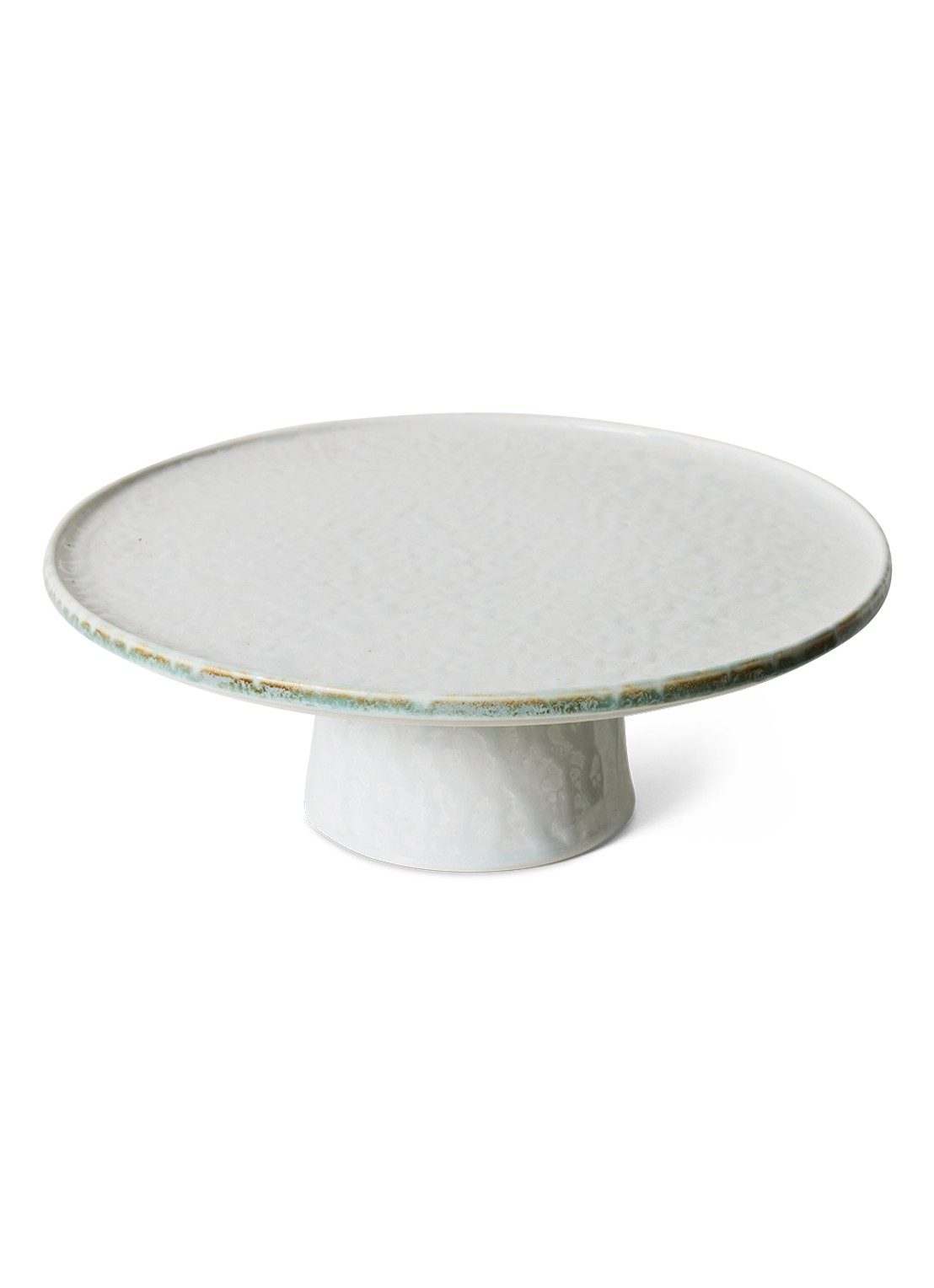 HKliving Smudge M taartplateau 26 cm - voorkant 5 lichtblauw