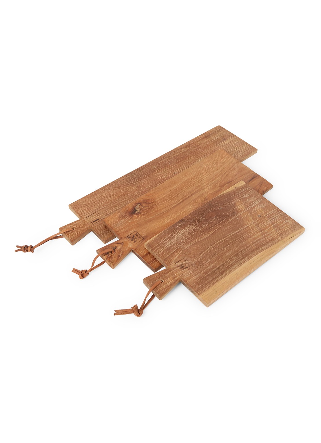 HKliving Snijplank set van 3 - voorkant 3 bruin