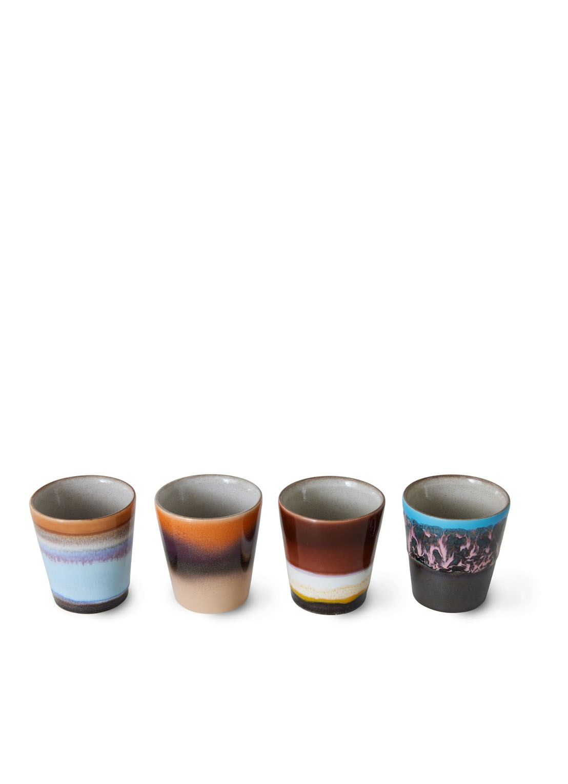 HKliving Solar espressokopje 8 cl set van 4 - detail 3 multicolor