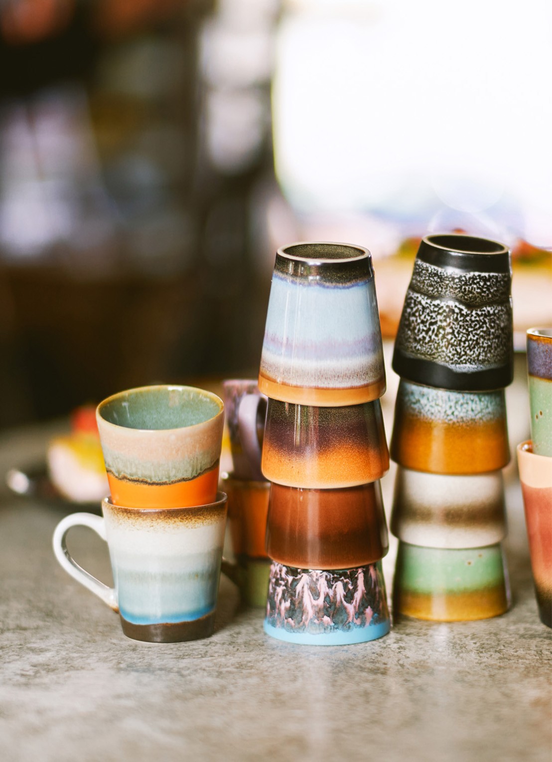 HKliving Solar espressokopje 8 cl set van 4 - detail 6 multicolor