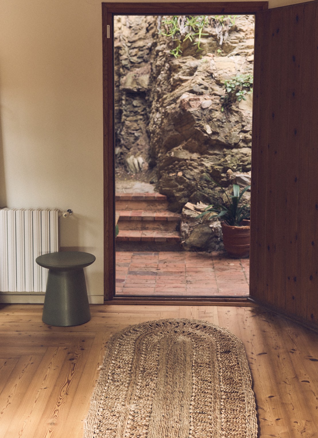 HKliving Soleil vloerkleed van jute - voorkant 4 donkerbeige