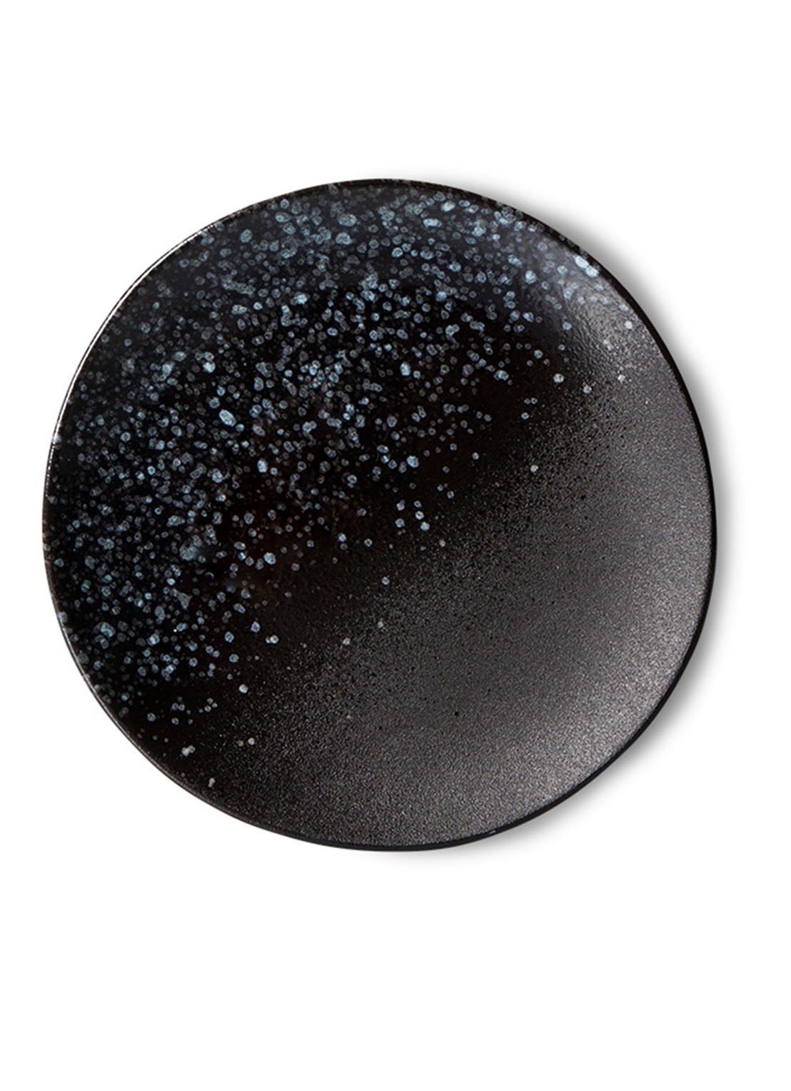 HKliving Stars ontbijtbord 17,5 cm set van 2 - voorkant 2 zwart