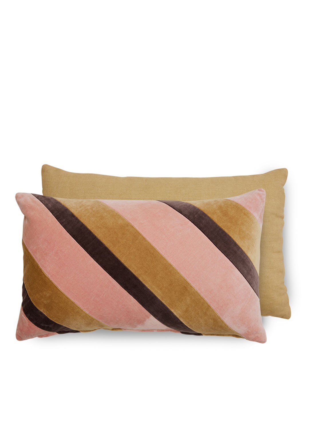 HKliving Striped sierkussen 50 x 30 cm - voorkant 2 multicolor