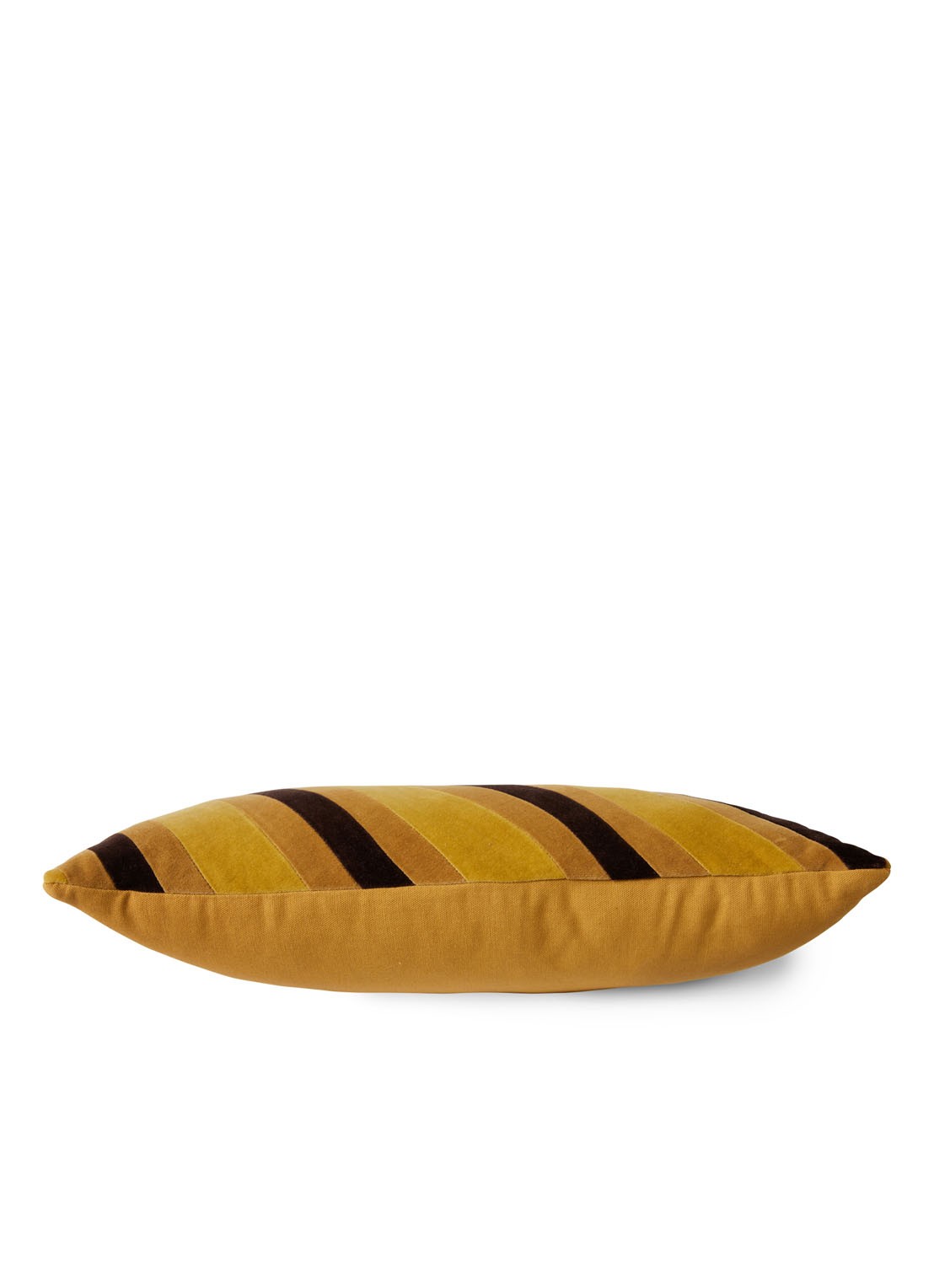 HKliving Striped sierkussen 50 x 30 cm - detail 2 mosterd