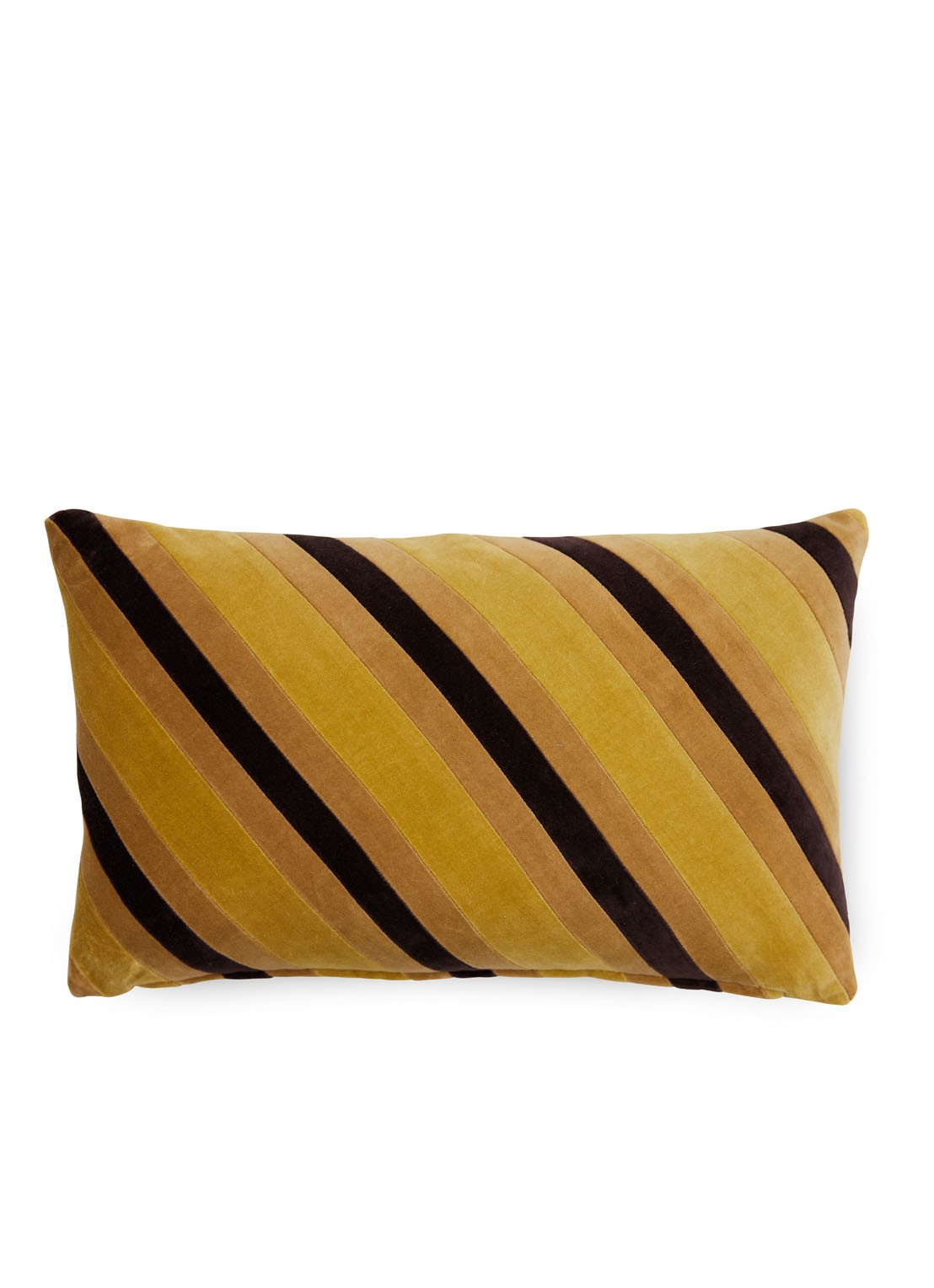 HKliving Striped sierkussen 50 x 30 cm - detail 5 mosterd