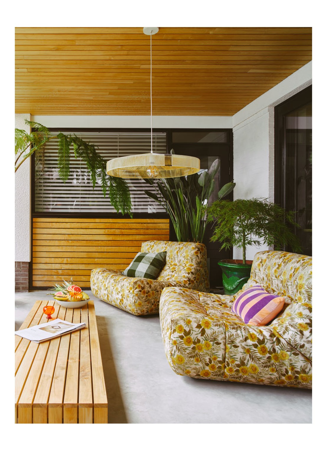 HKliving Striped sierkussen 50 x 30 cm - voorkant 2 multicolor