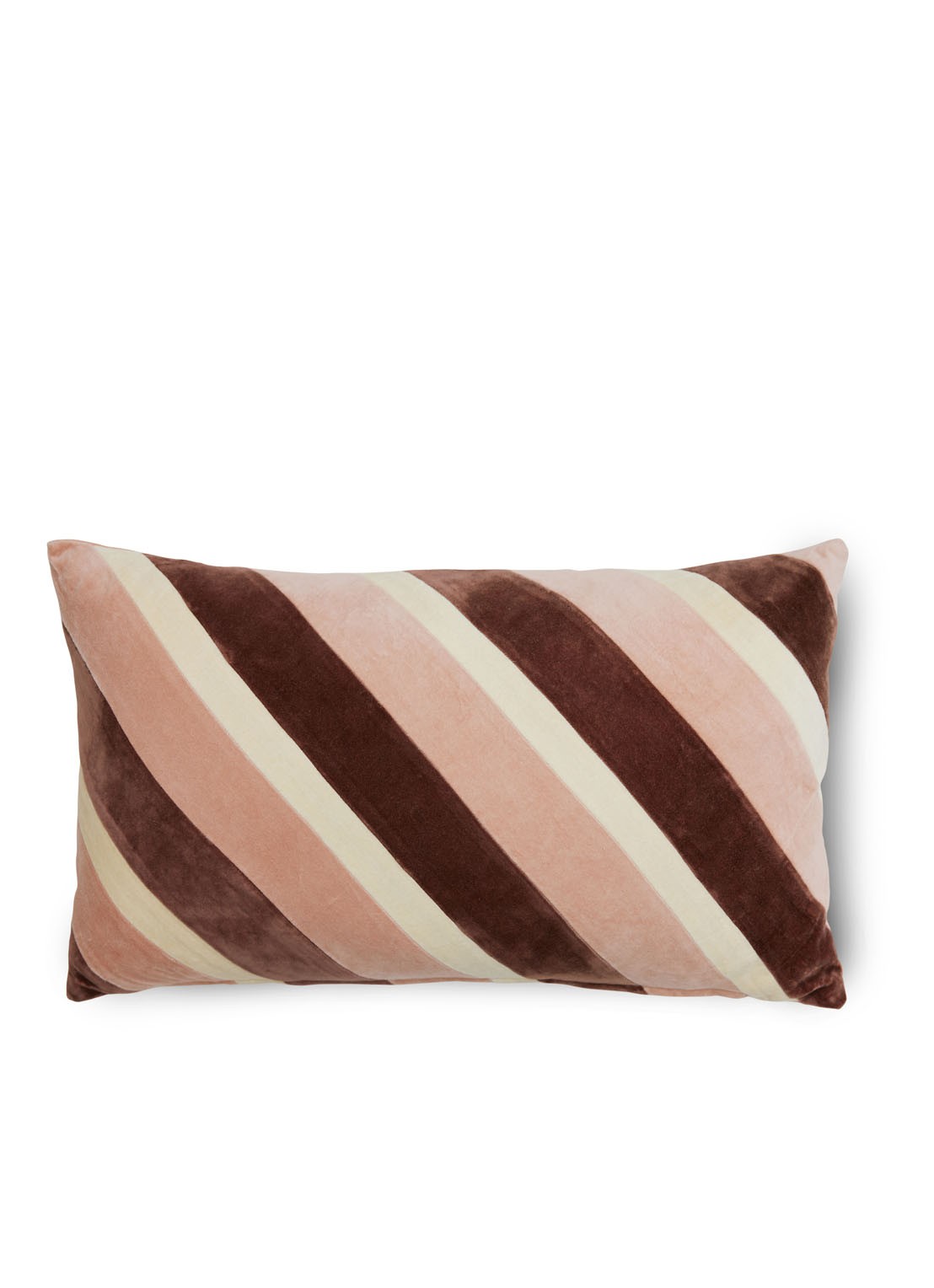 HKliving Striped sierkussen 60 x 35 cm - detail 5 lichtroze