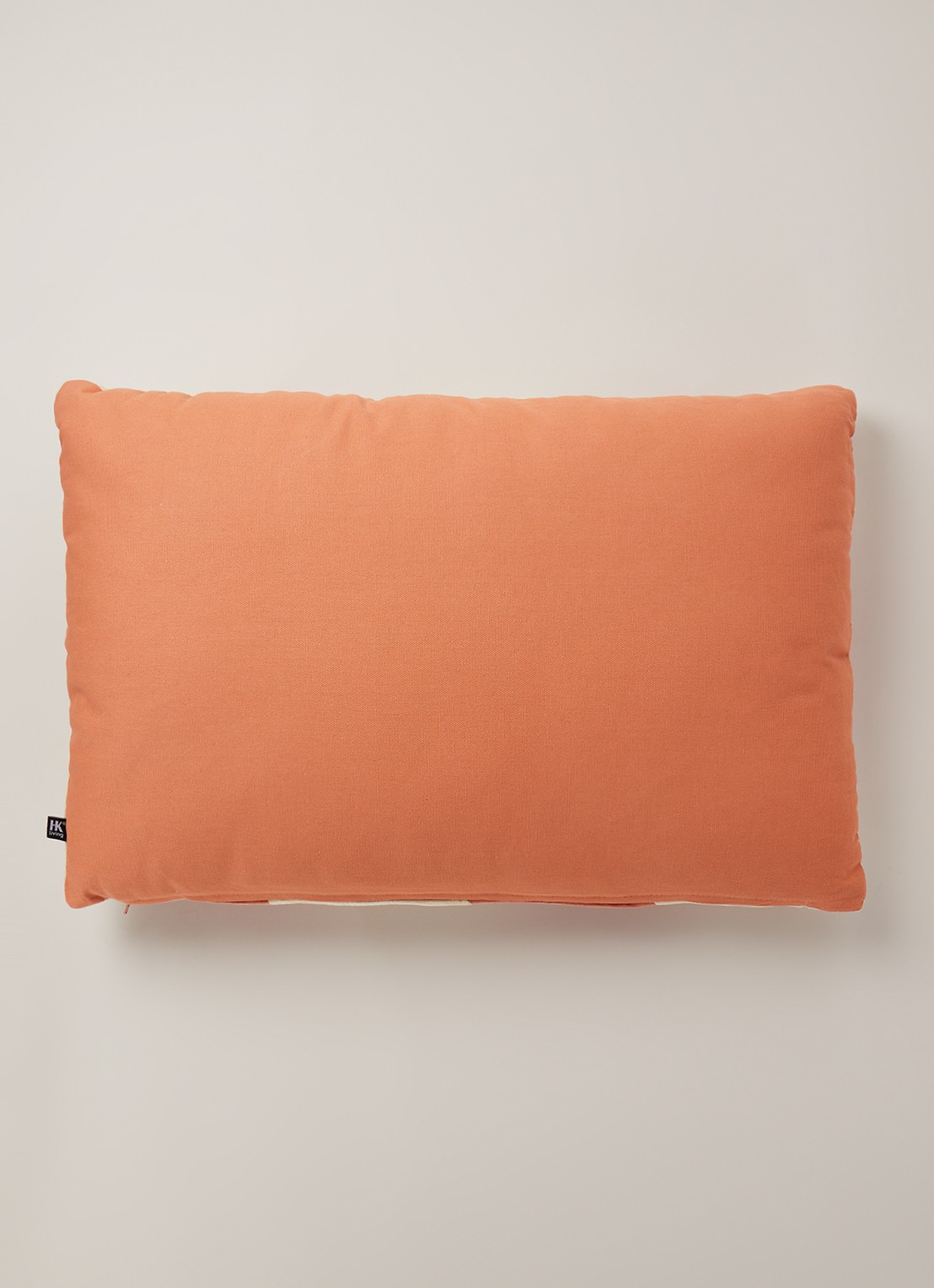 HKliving Striped Velvet sierkussen 40 x 60 cm - achterkant 5 zalmroze