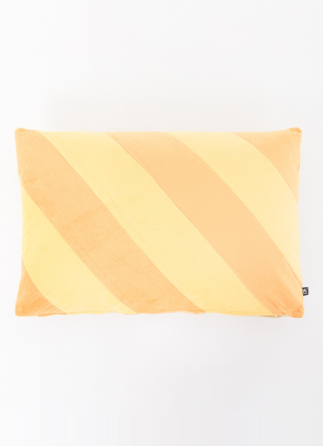 HKliving Striped Velvet sierkussen 40 x 60 cm - voorkant geel