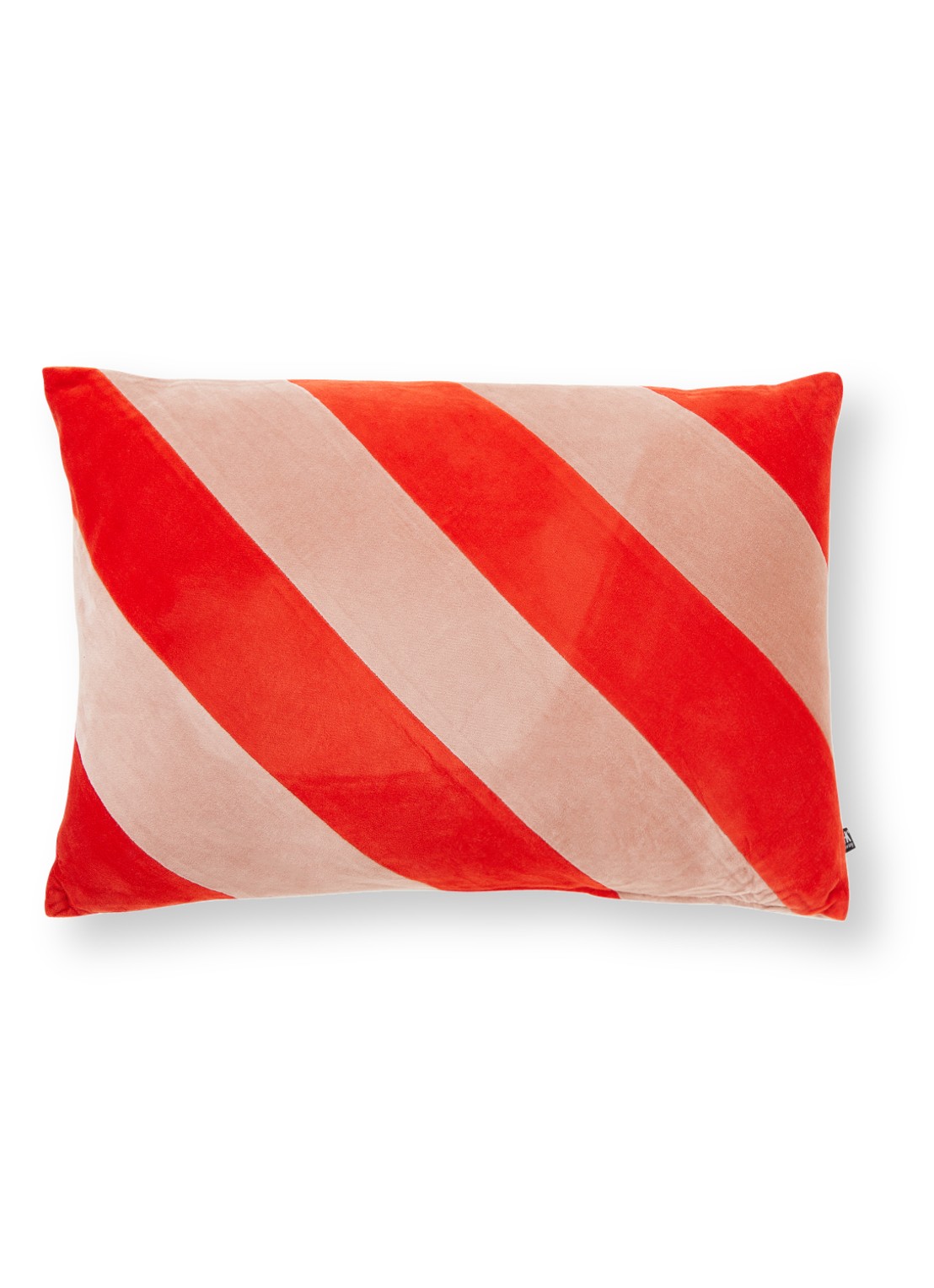 HKliving Striped Velvet sierkussen 60 x 40 cm - voorkant 3 oudroze