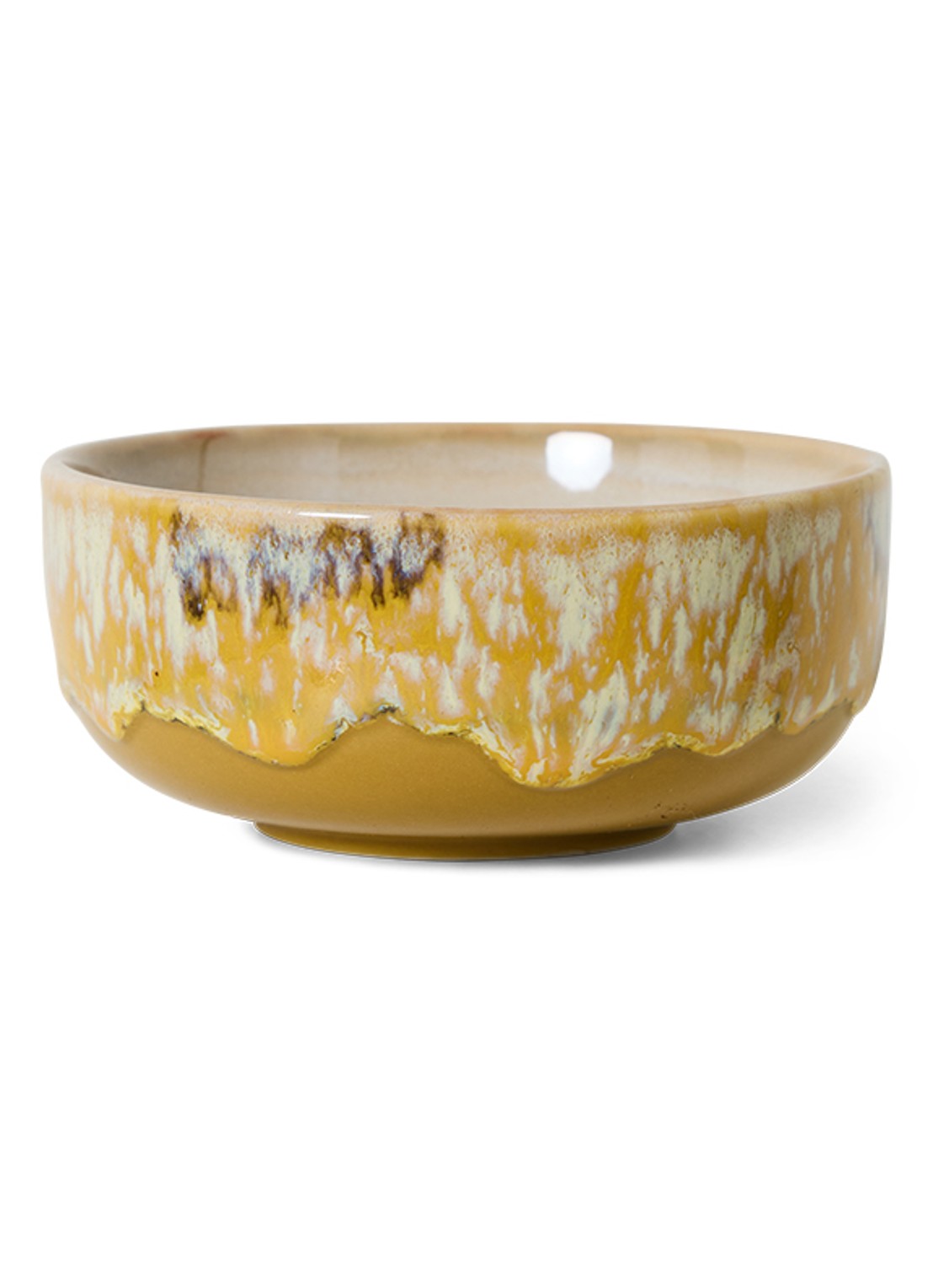 HKliving Sunbeam tapas kom 11 cm - voorkant 3 geel