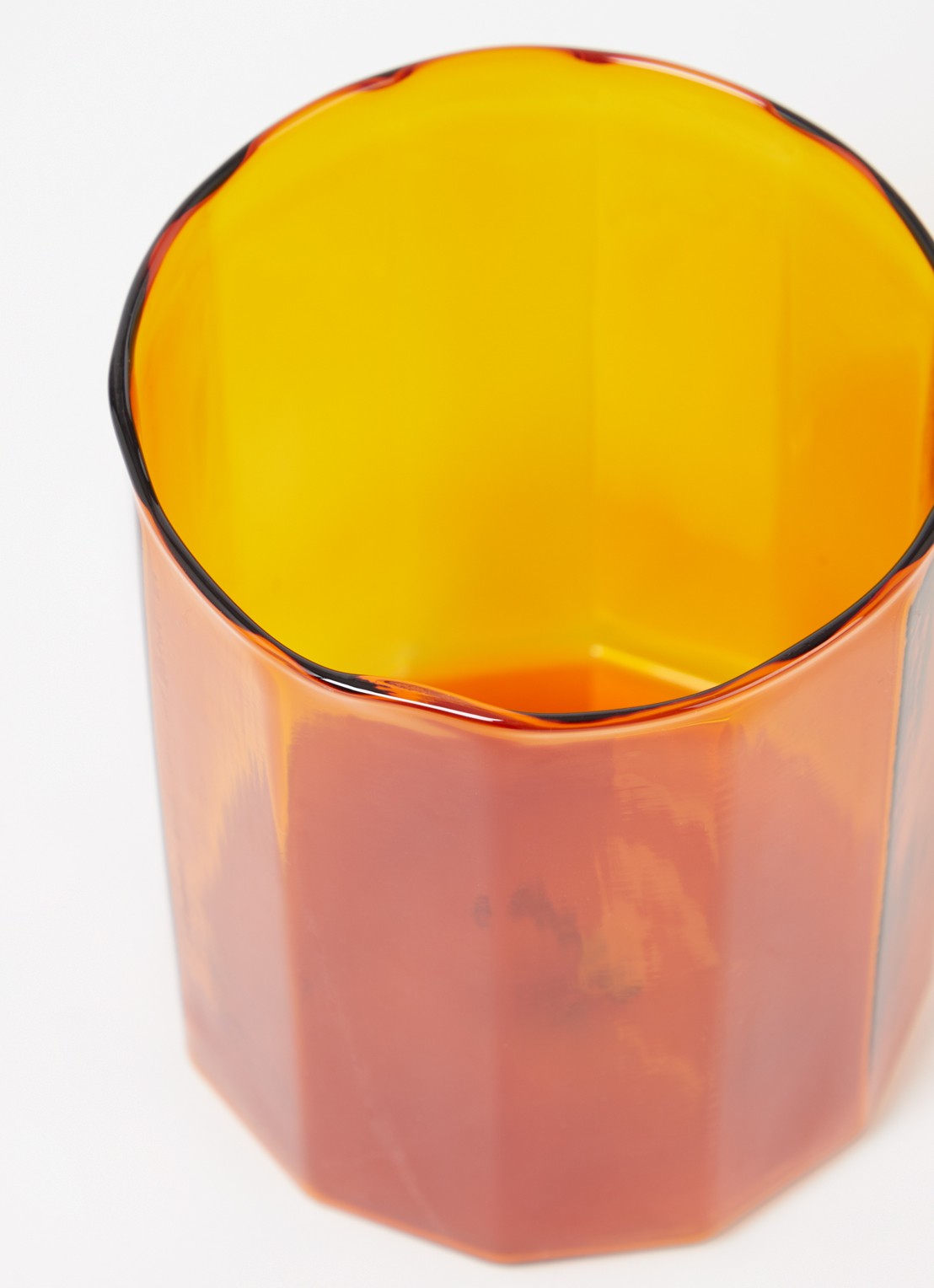 HKliving Sunlit drinkglas 42,5 cl - voorkant 2 oranjebruin
