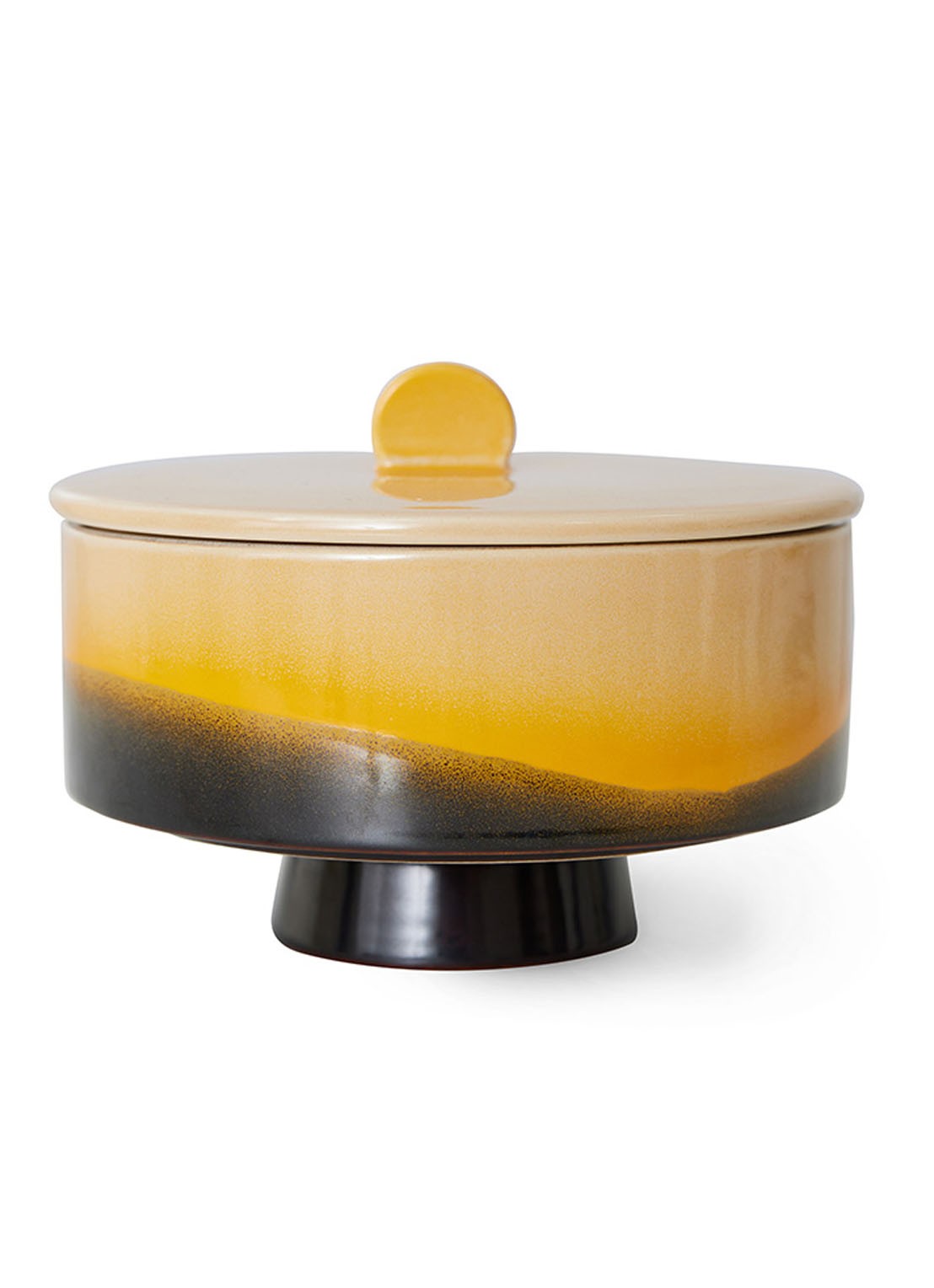 HKliving Sunshine voorraadpot 13 cm - voorkant abrikoos
