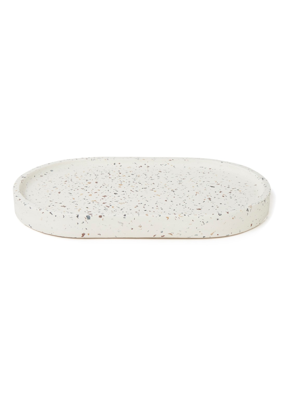 HKliving Terrazzo dienblad 32 cm - voorkant wit