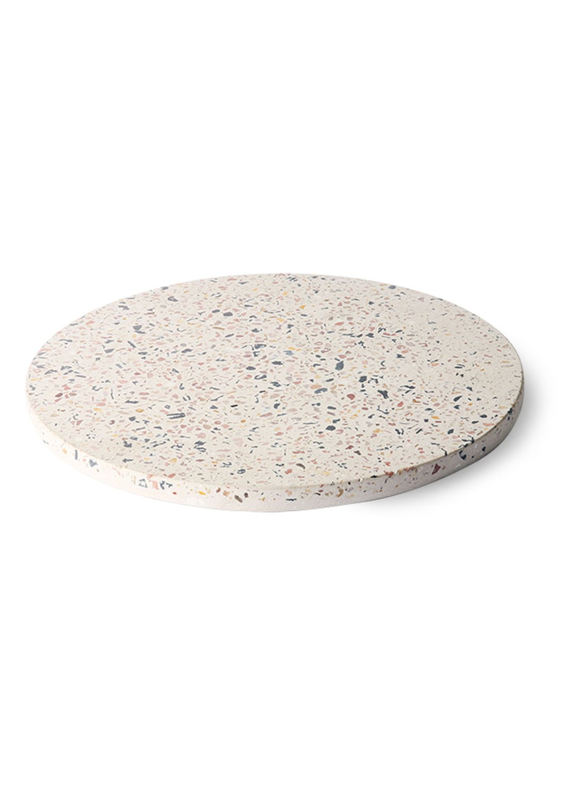 HKliving Terrazzo serveerplank 20 cm  - voorkant beige