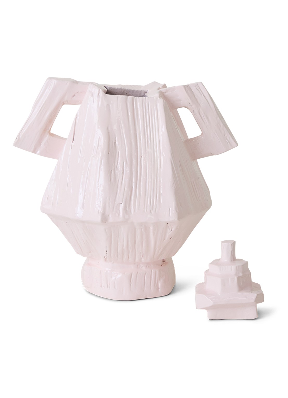HKliving Teun Zwets Amfora vaas 38 cm - detail 2 lila