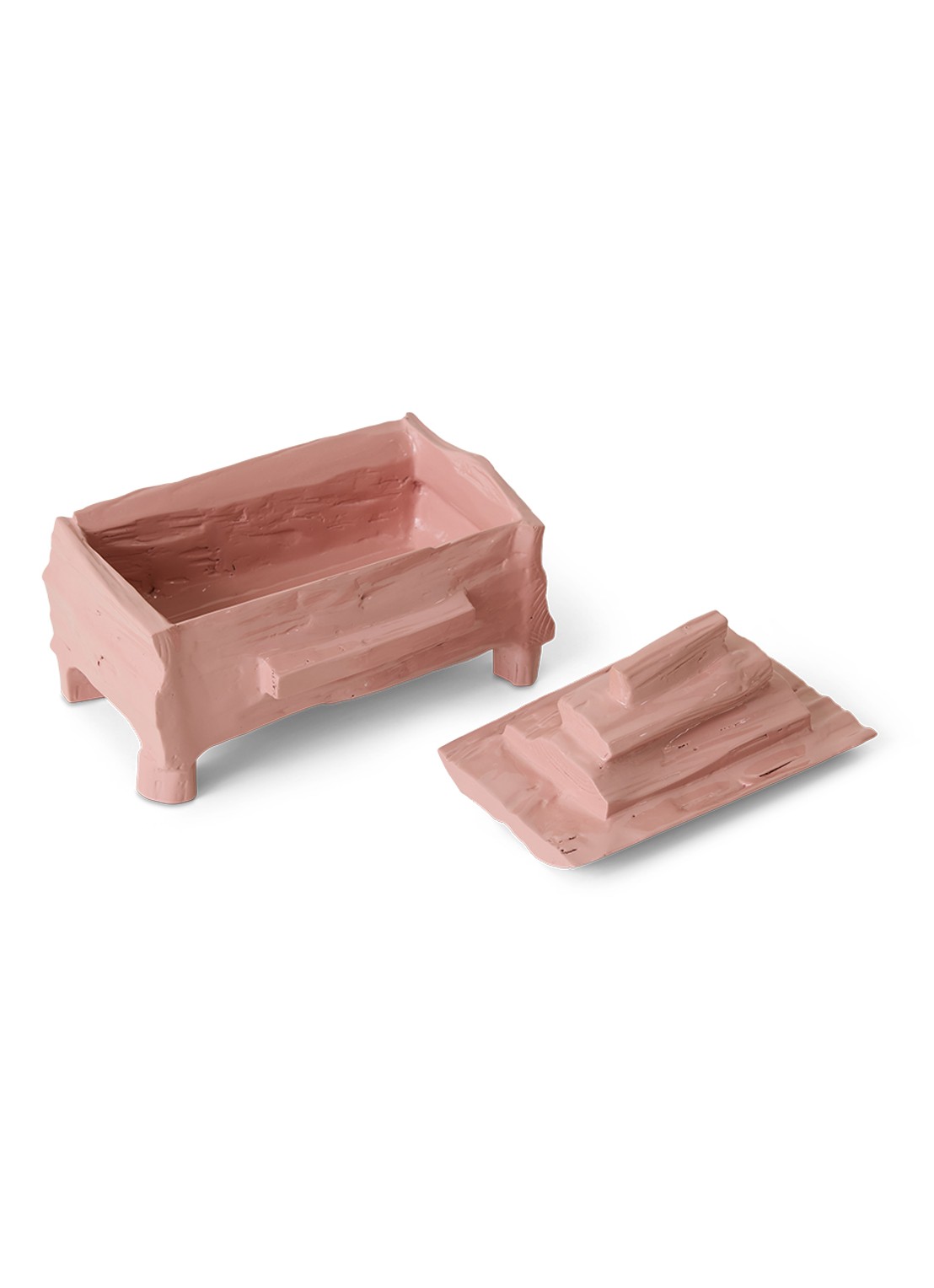 HKliving Teun Zwets opbergdoos 30 x 19 cm - achterkant roze