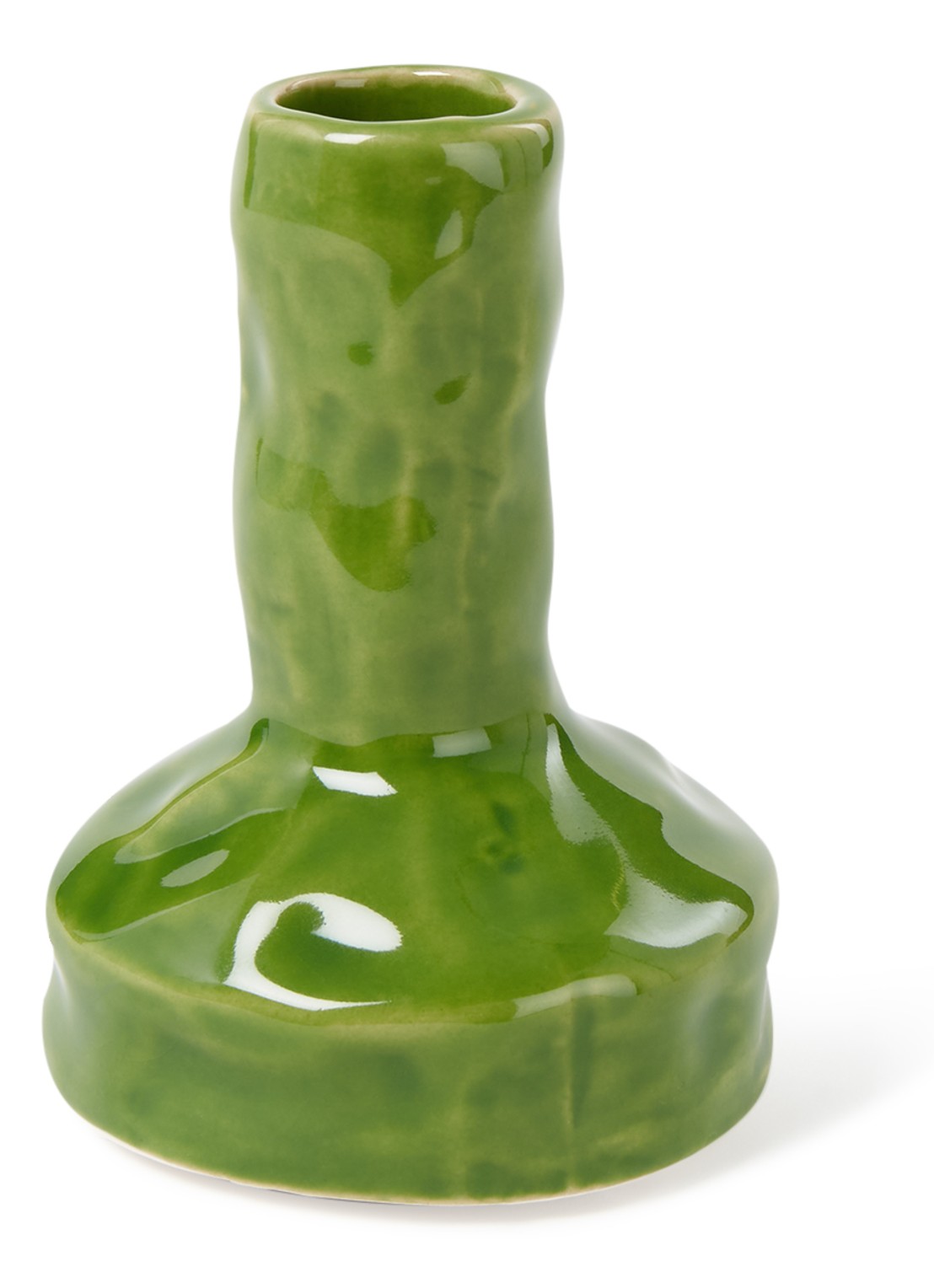HKliving The Emeralds kandelaar 10 cm - voorkant groen