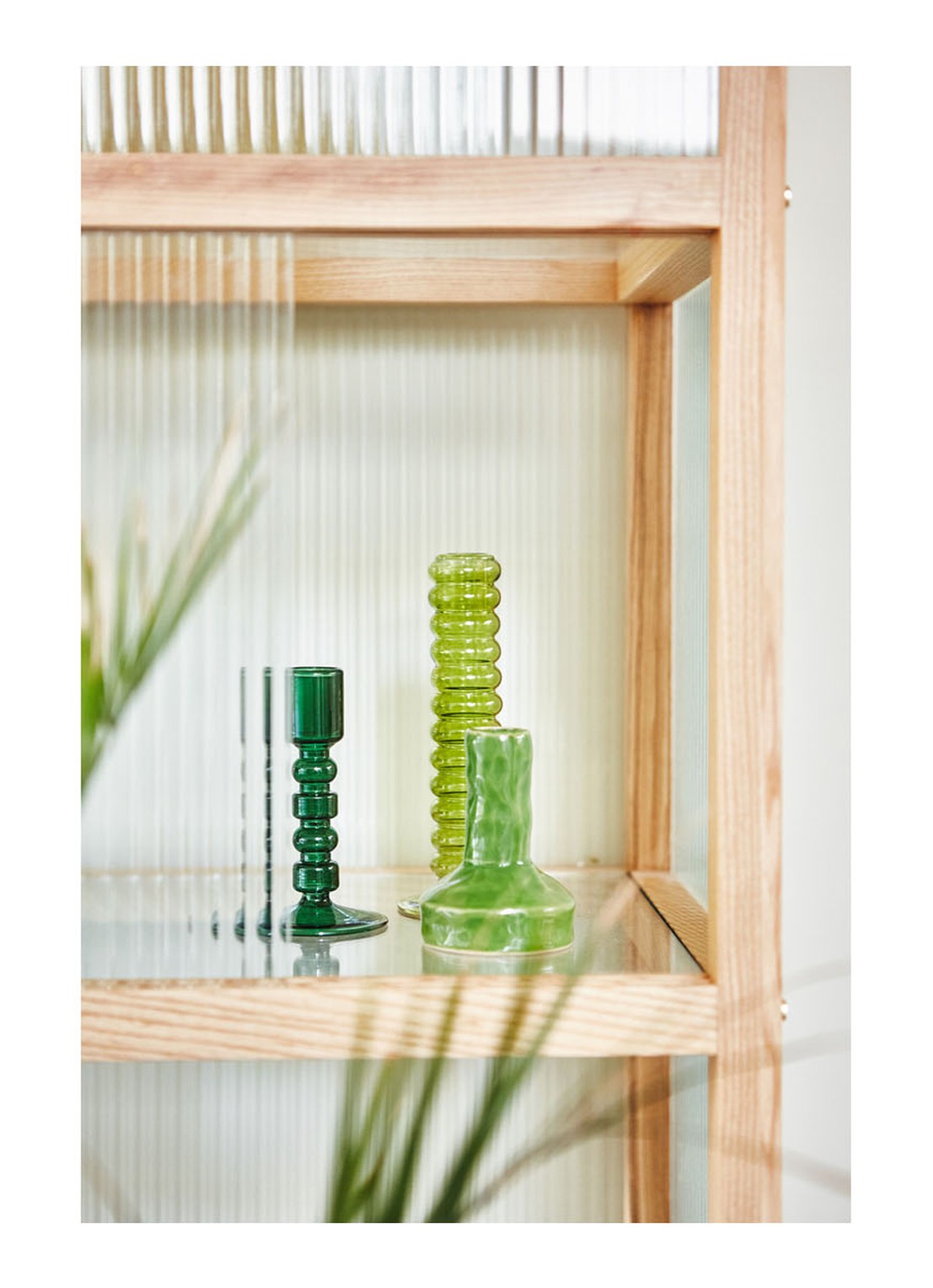 HKliving The Emeralds kandelaar 10 cm - voorkant 2 groen
