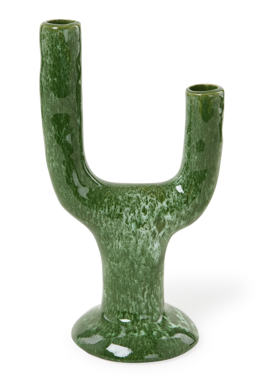 HKliving The Emeralds L kandelaar 27,5 cm - voorkant 2 groen